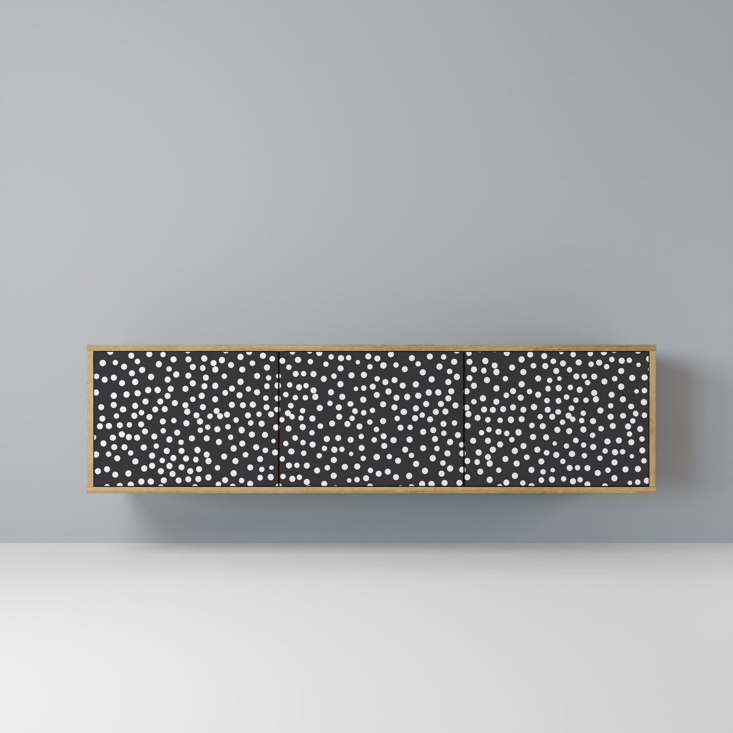 Porta TV BLINDING LIGHTS a 3 ante in effetto rovere