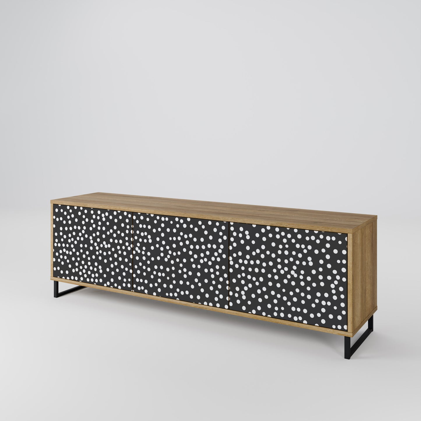 Porta TV BLINDING LIGHTS a 3 ante in effetto rovere