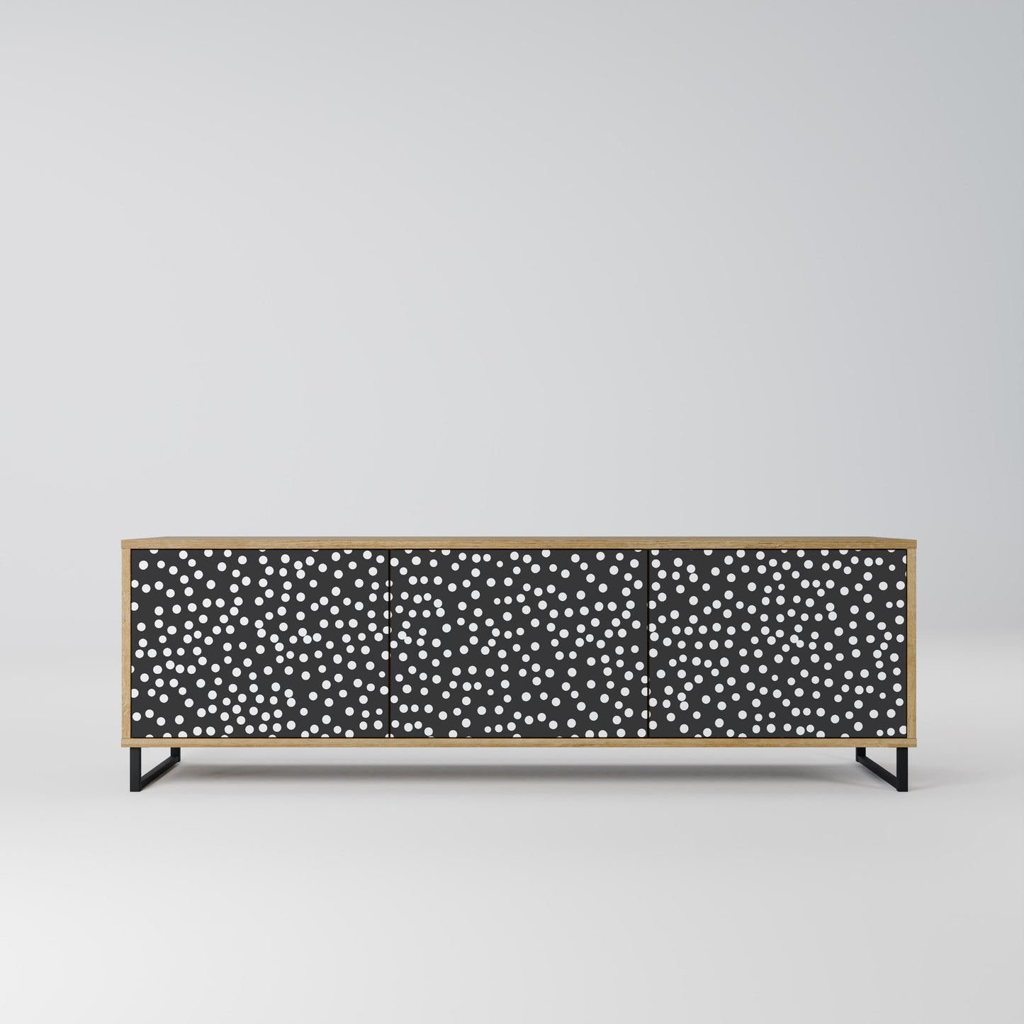 Porta TV BLINDING LIGHTS a 3 ante in effetto rovere