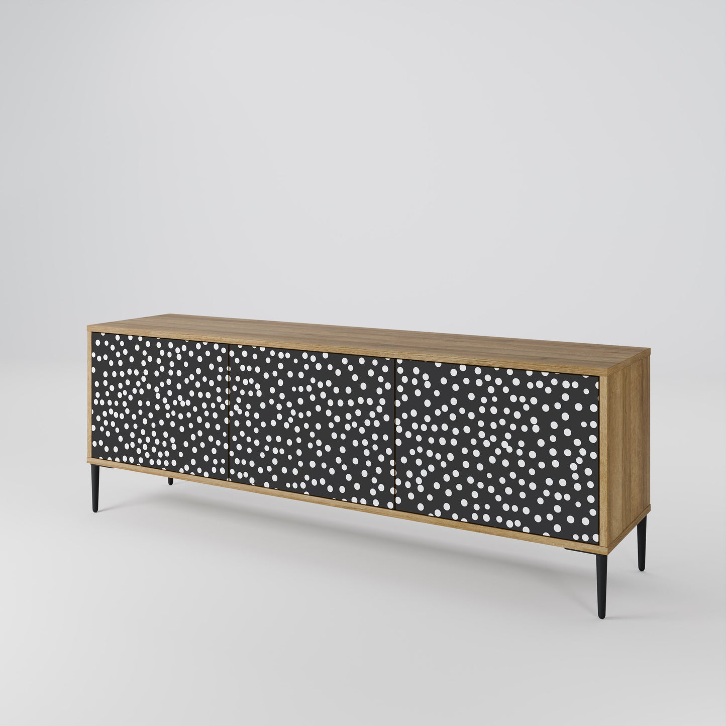 Porta TV BLINDING LIGHTS a 3 ante in effetto rovere