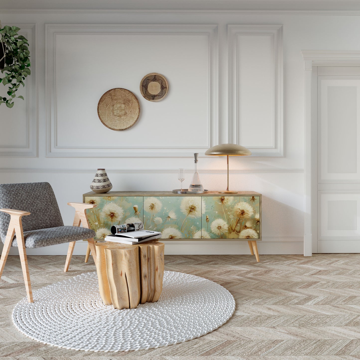 Mobile TV DREAMY MEADOW a 3 ante effetto rovere