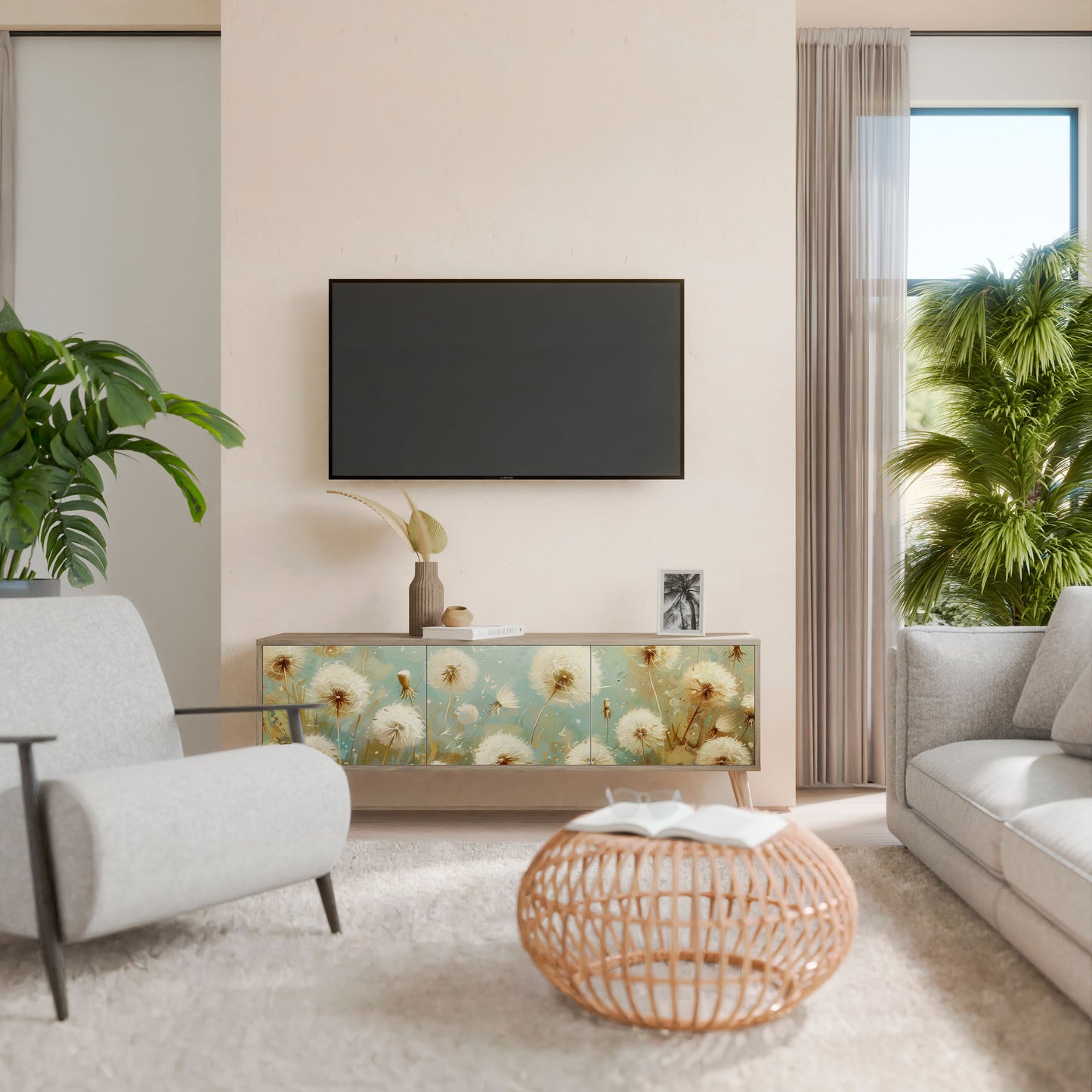Mobile TV DREAMY MEADOW a 3 ante effetto rovere
