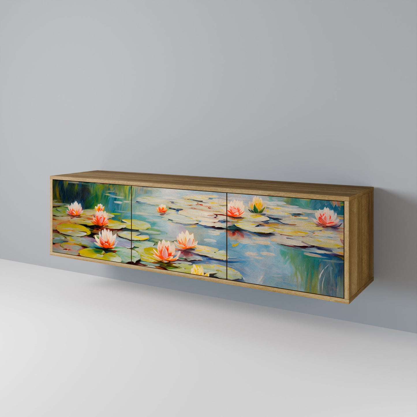 Mobile TV BLOOMING WATERS a 3 ante effetto rovere
