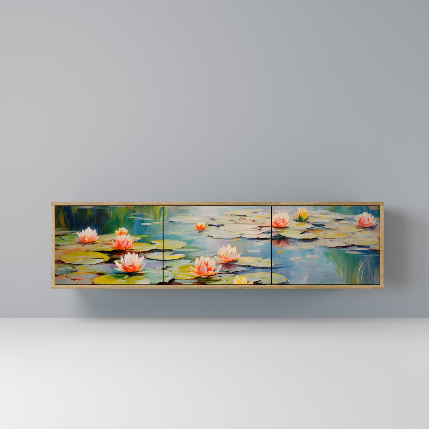 Mobile TV BLOOMING WATERS a 3 ante effetto rovere