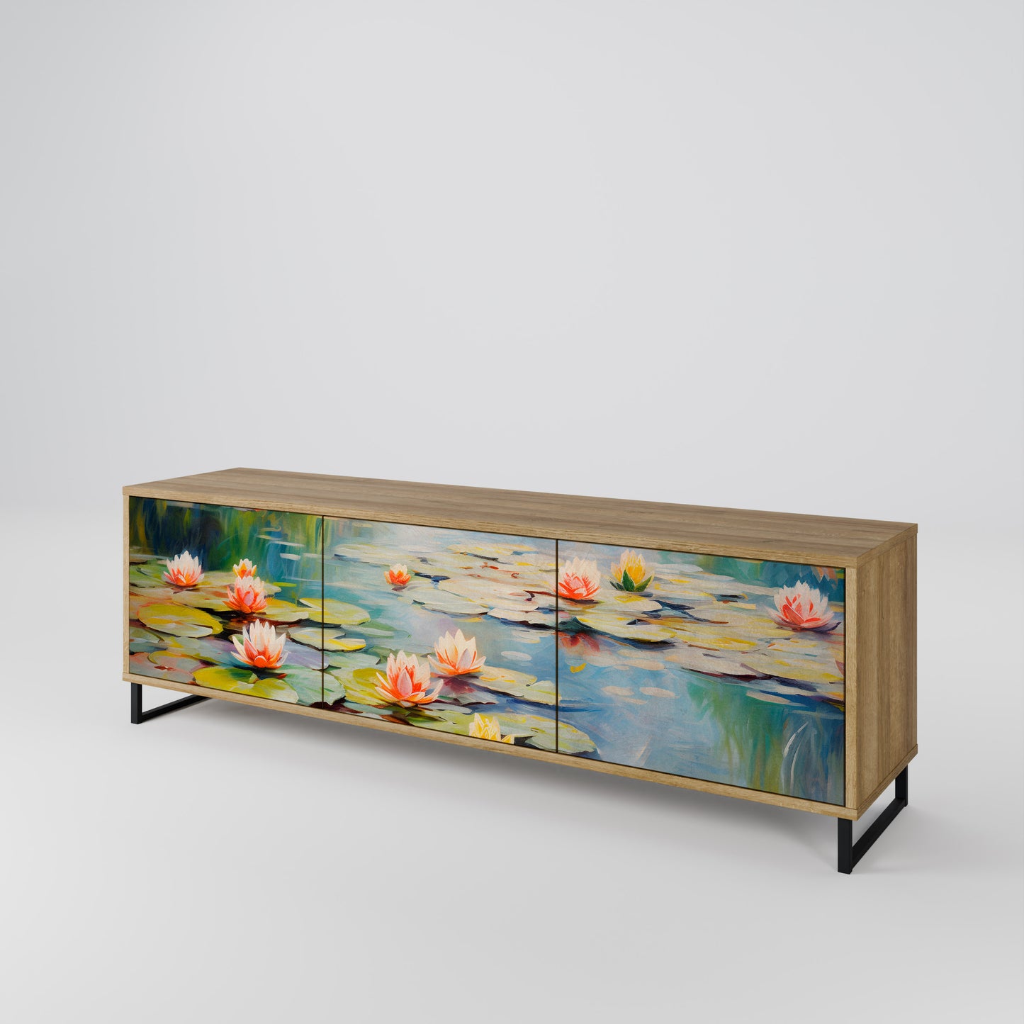 Mobile TV BLOOMING WATERS a 3 ante effetto rovere