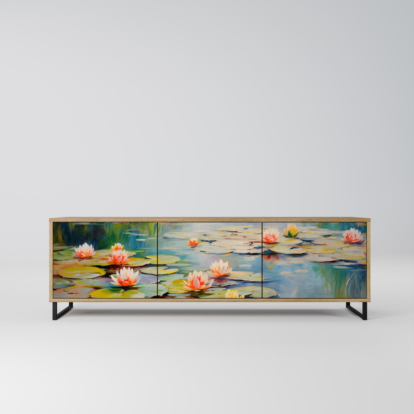 Mobile TV BLOOMING WATERS a 3 ante effetto rovere