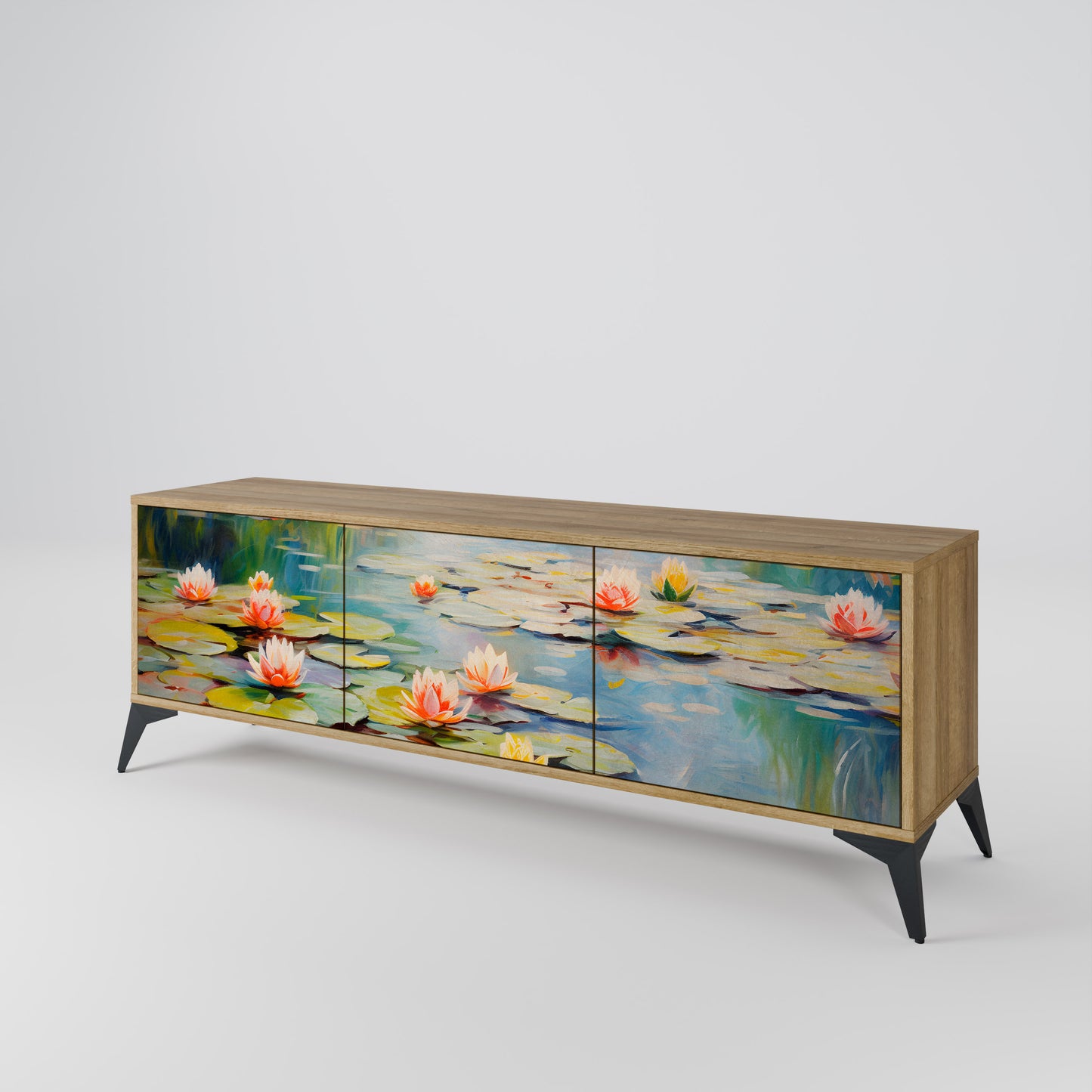 Mobile TV BLOOMING WATERS a 3 ante effetto rovere