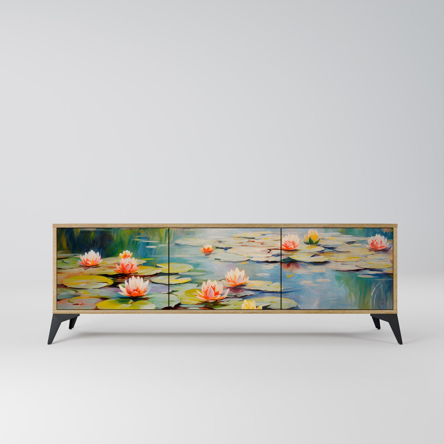 Mobile TV BLOOMING WATERS a 3 ante effetto rovere