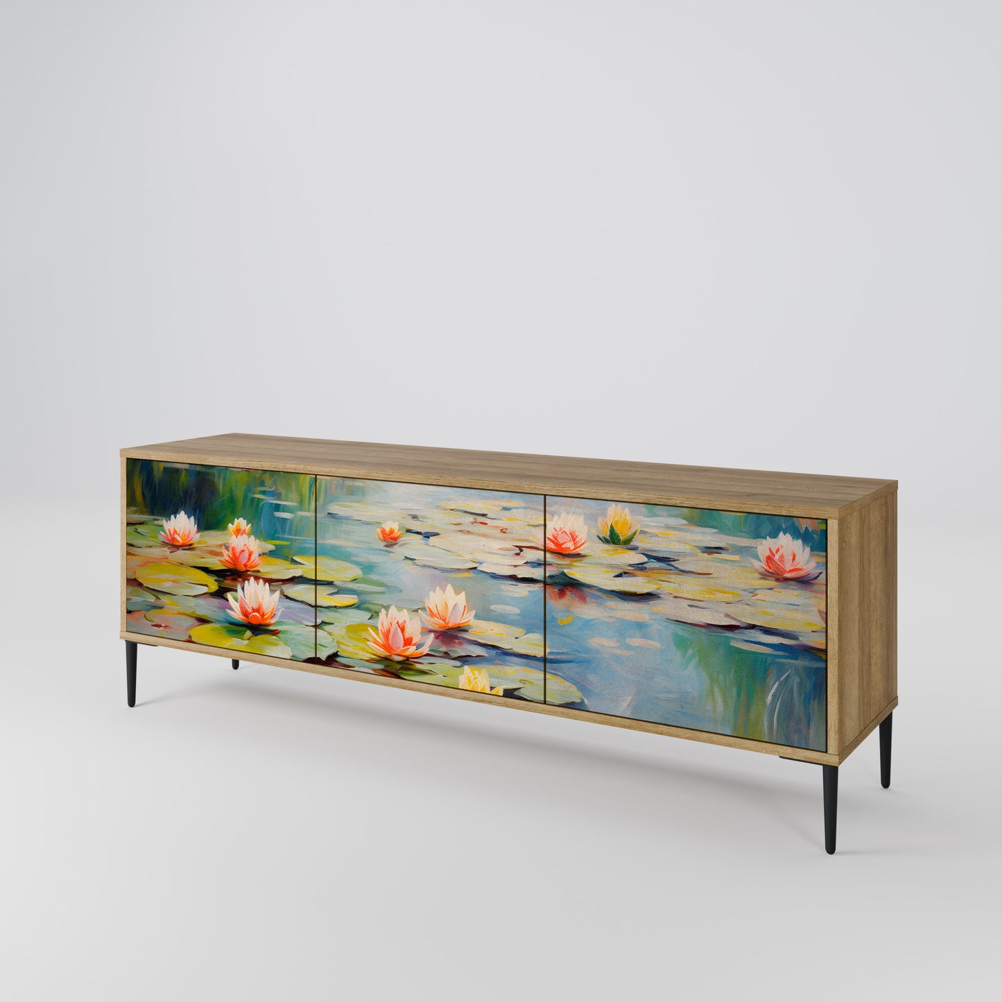 Mobile TV BLOOMING WATERS a 3 ante effetto rovere