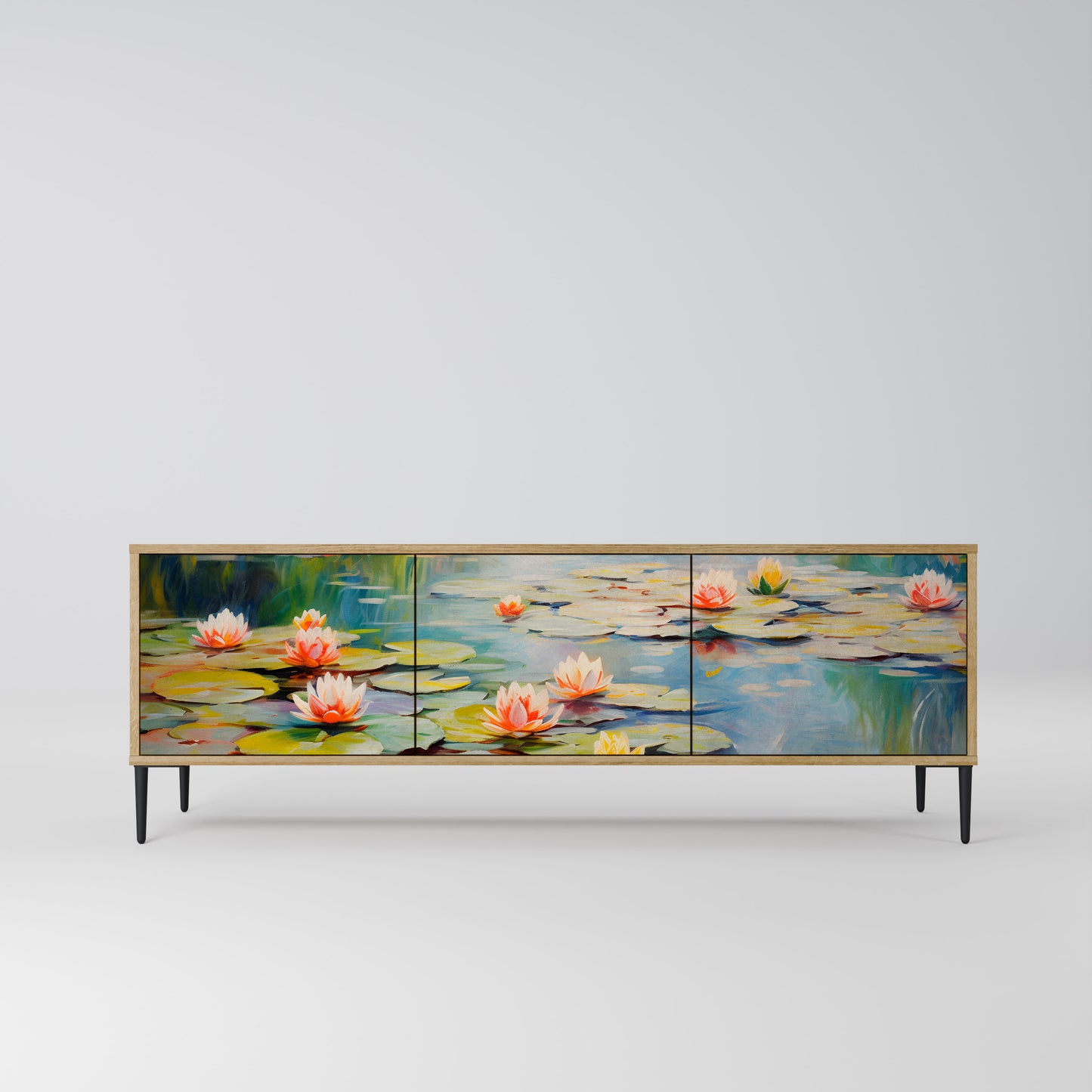 Mobile TV BLOOMING WATERS a 3 ante effetto rovere