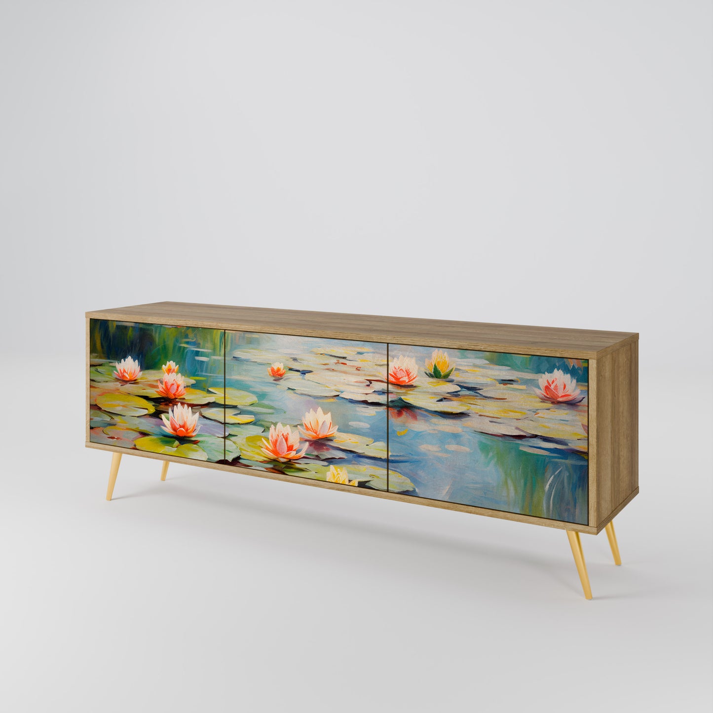 Mobile TV BLOOMING WATERS a 3 ante effetto rovere