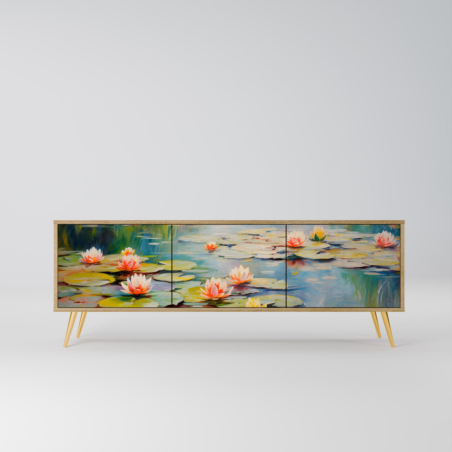 Mobile TV BLOOMING WATERS a 3 ante effetto rovere