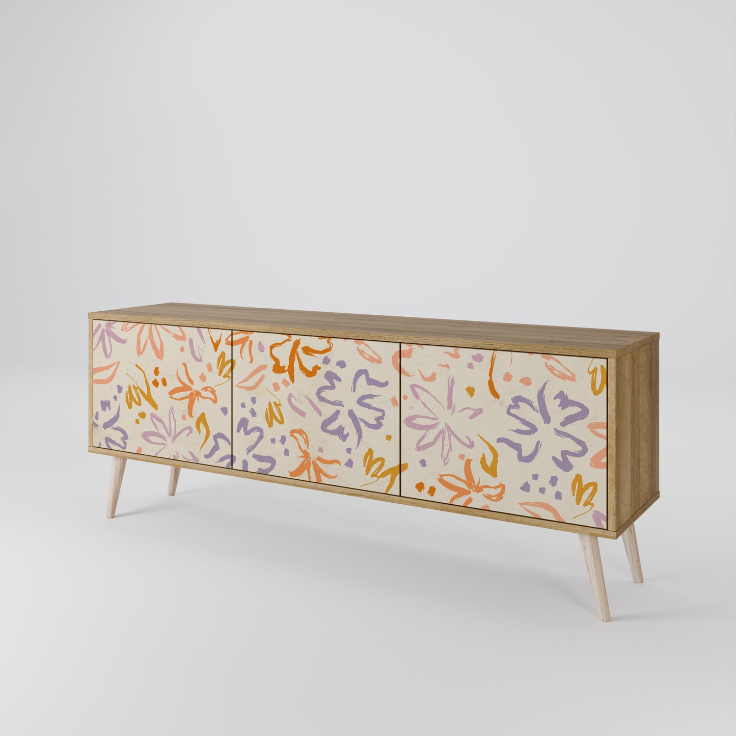 SPRING WHIMSY Mobile TV a 3 ante effetto rovere