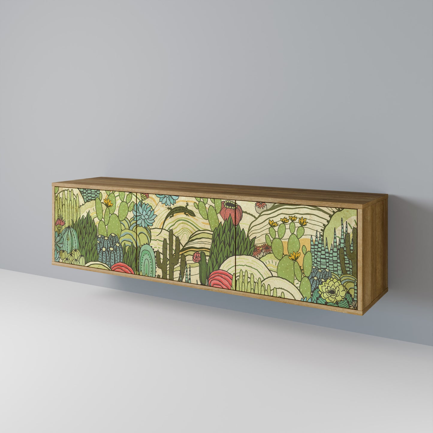 SUCCULENTS KALEIDOSCOPE Mobile TV a 3 ante in effetto rovere