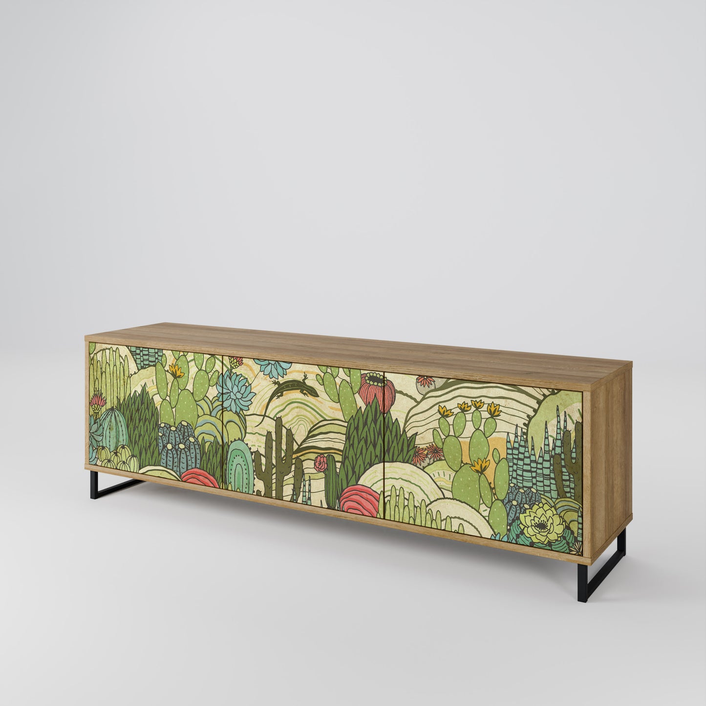 SUCCULENTS KALEIDOSCOPE Mobile TV a 3 ante in effetto rovere