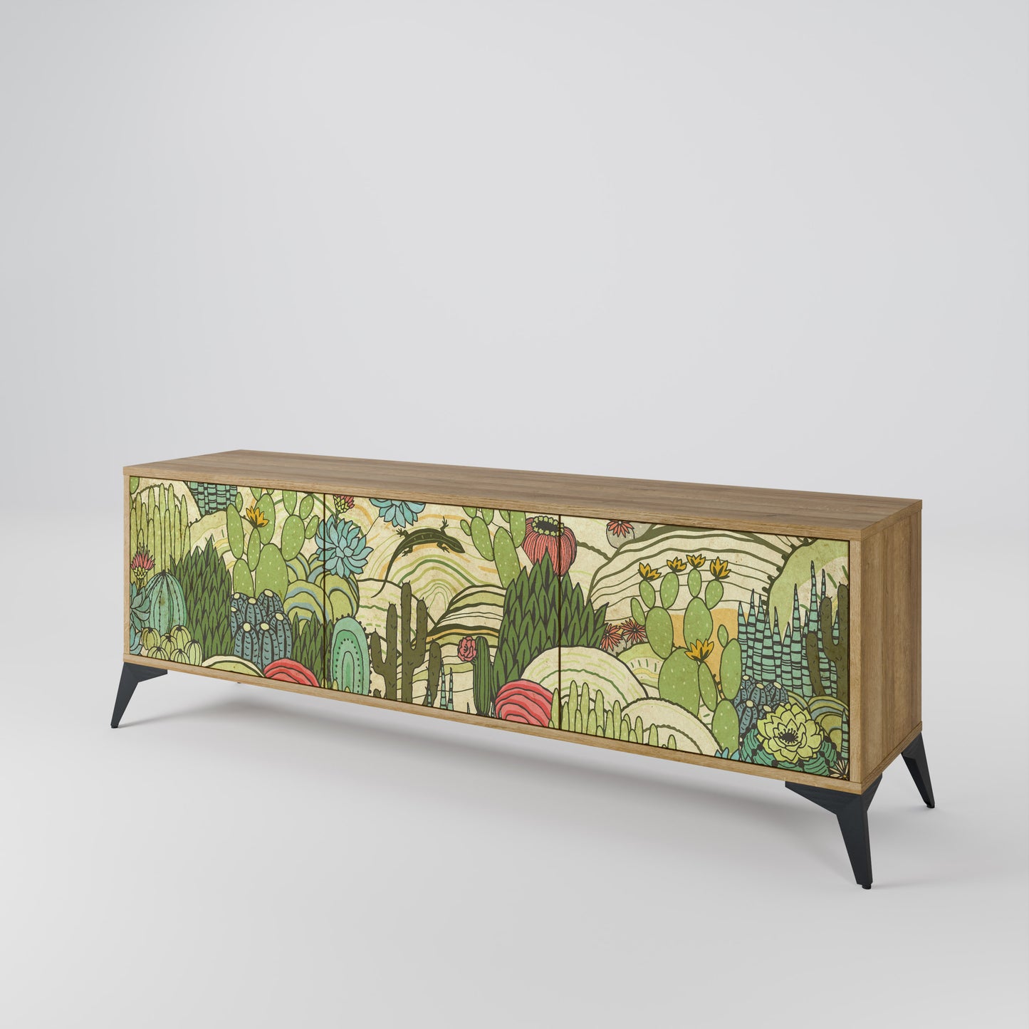 SUCCULENTS KALEIDOSCOPE Mobile TV a 3 ante in effetto rovere