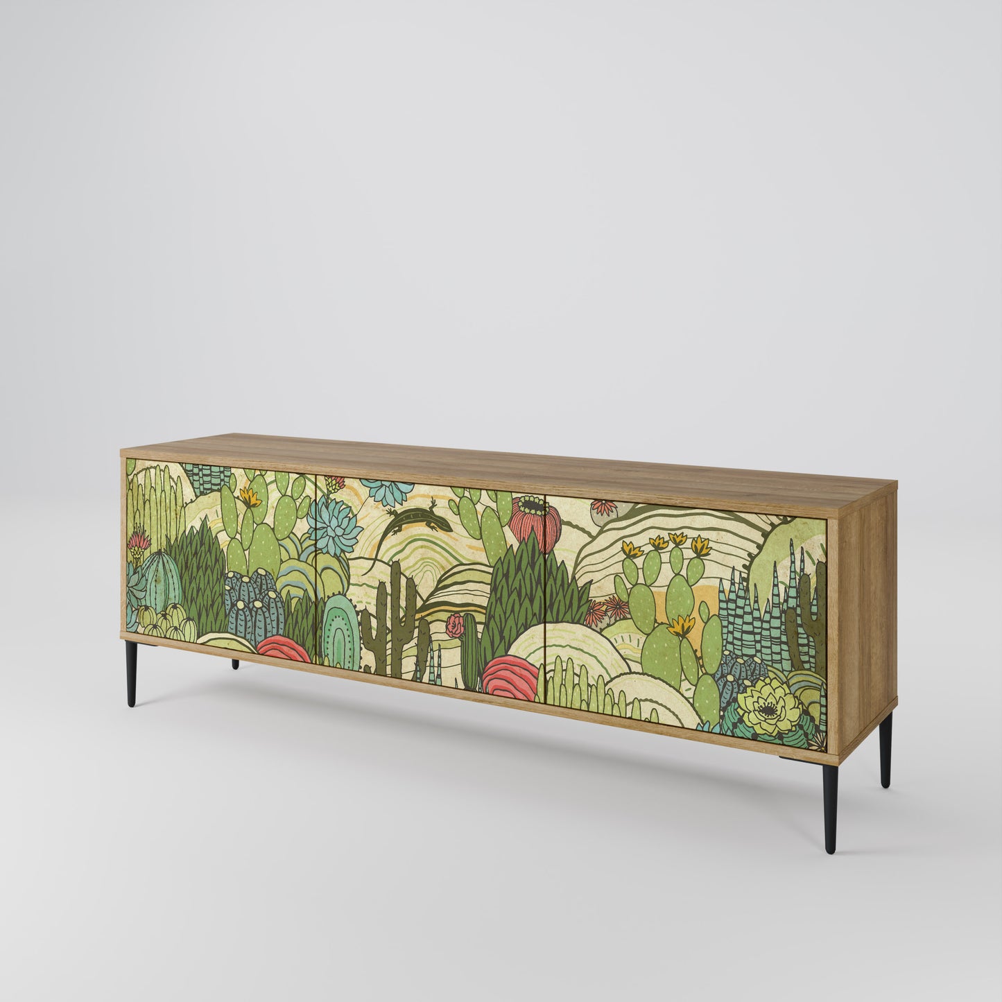 SUCCULENTS KALEIDOSCOPE Mobile TV a 3 ante in effetto rovere
