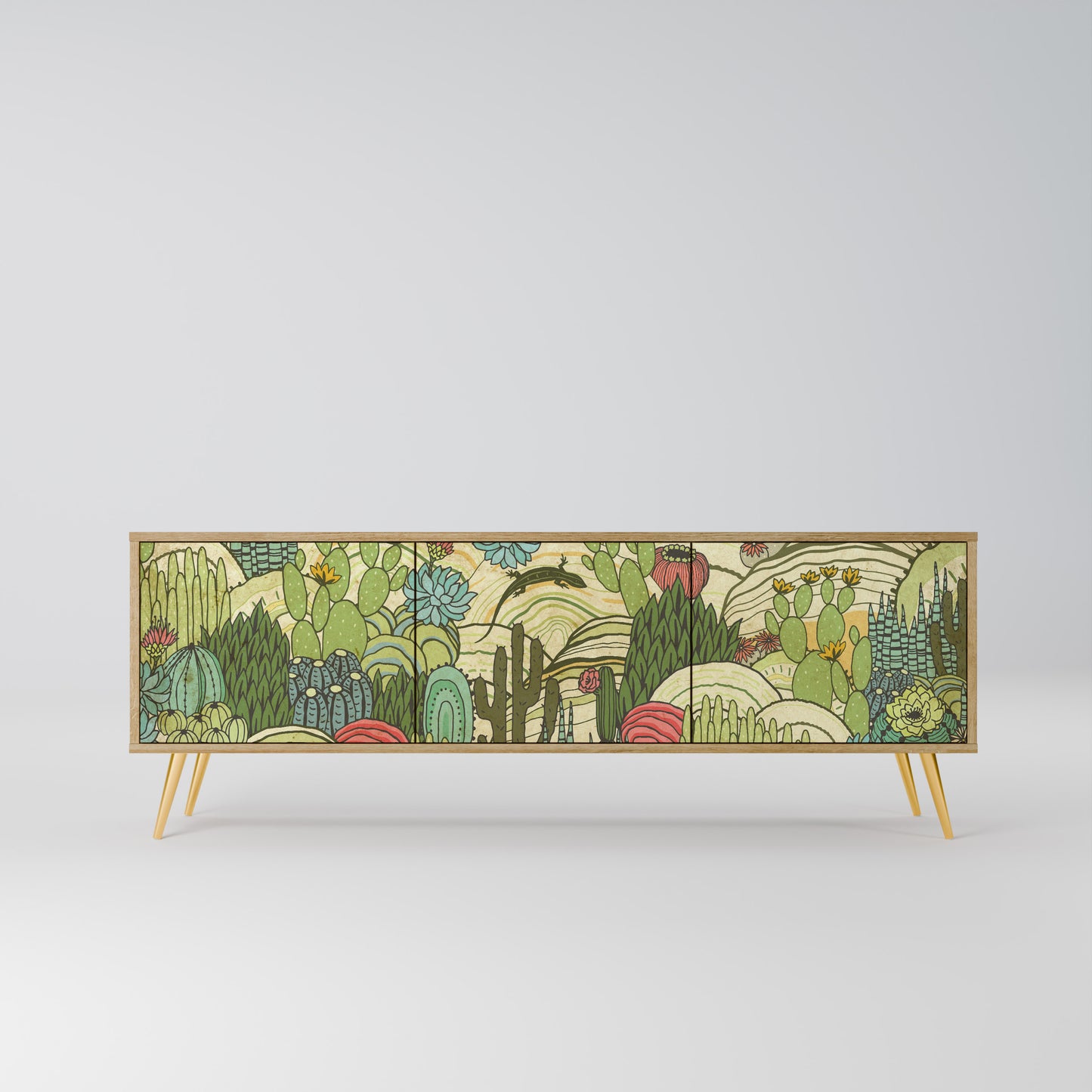 SUCCULENTS KALEIDOSCOPE Mobile TV a 3 ante in effetto rovere