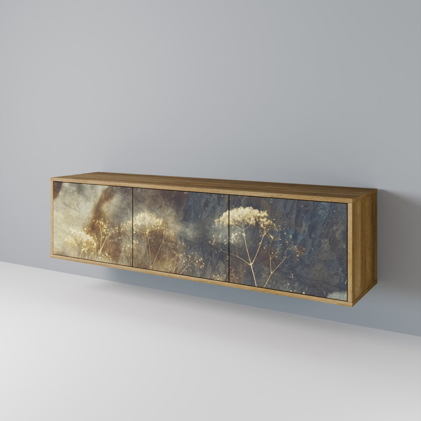 Mobile TV GENTLE POWER a 3 ante effetto rovere