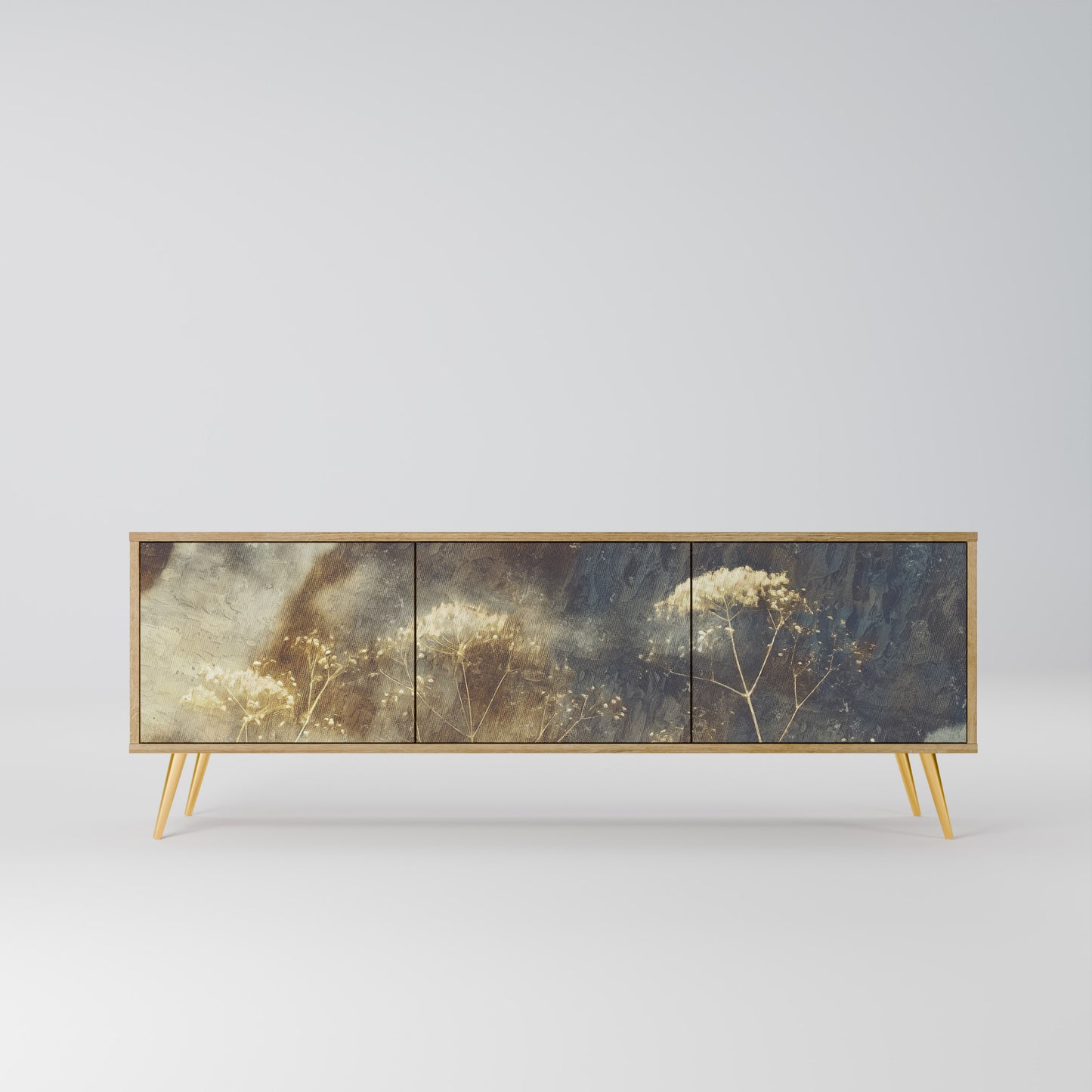 Mobile TV GENTLE POWER a 3 ante effetto rovere