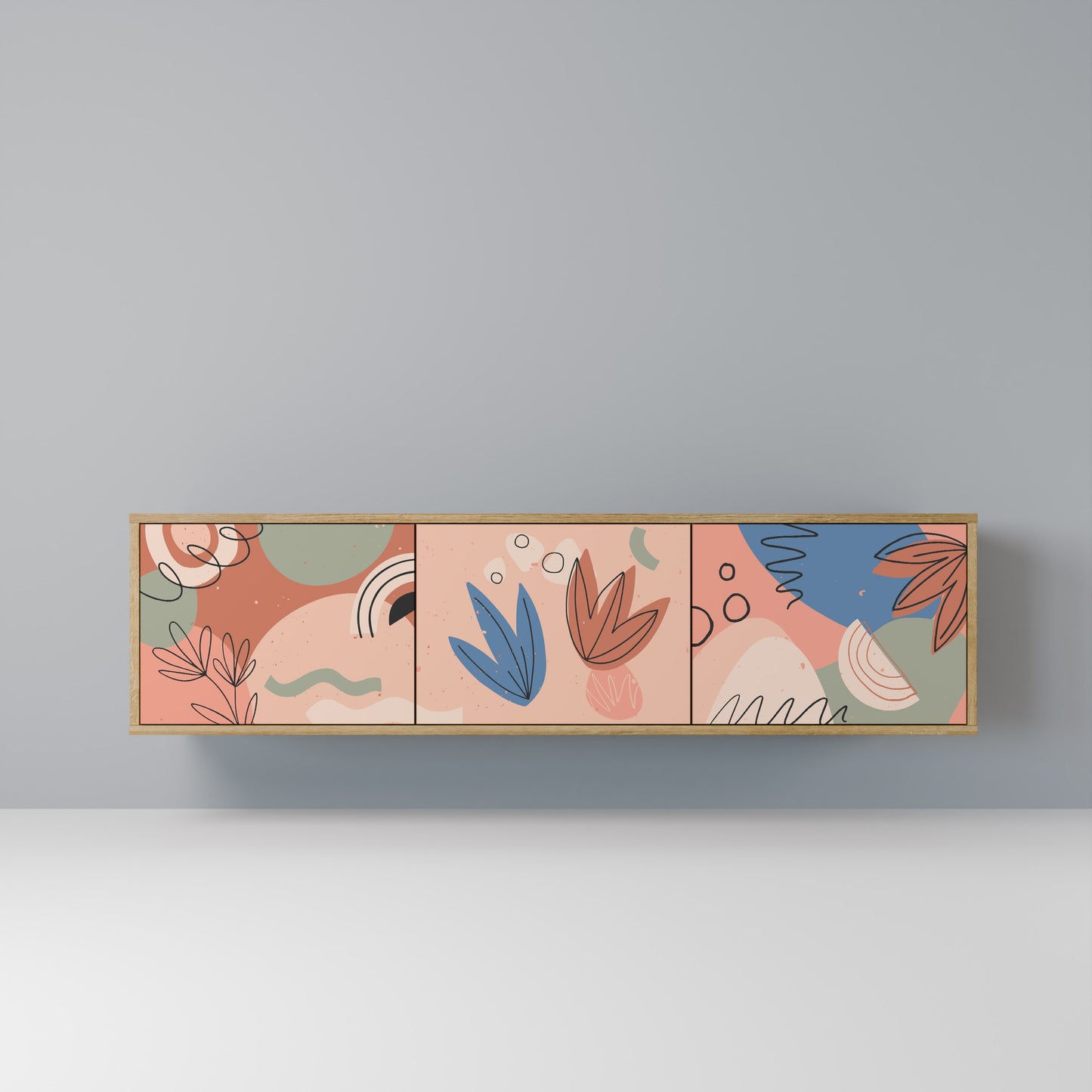Mobile TV PASTEL DESTINY a 3 ante in effetto rovere