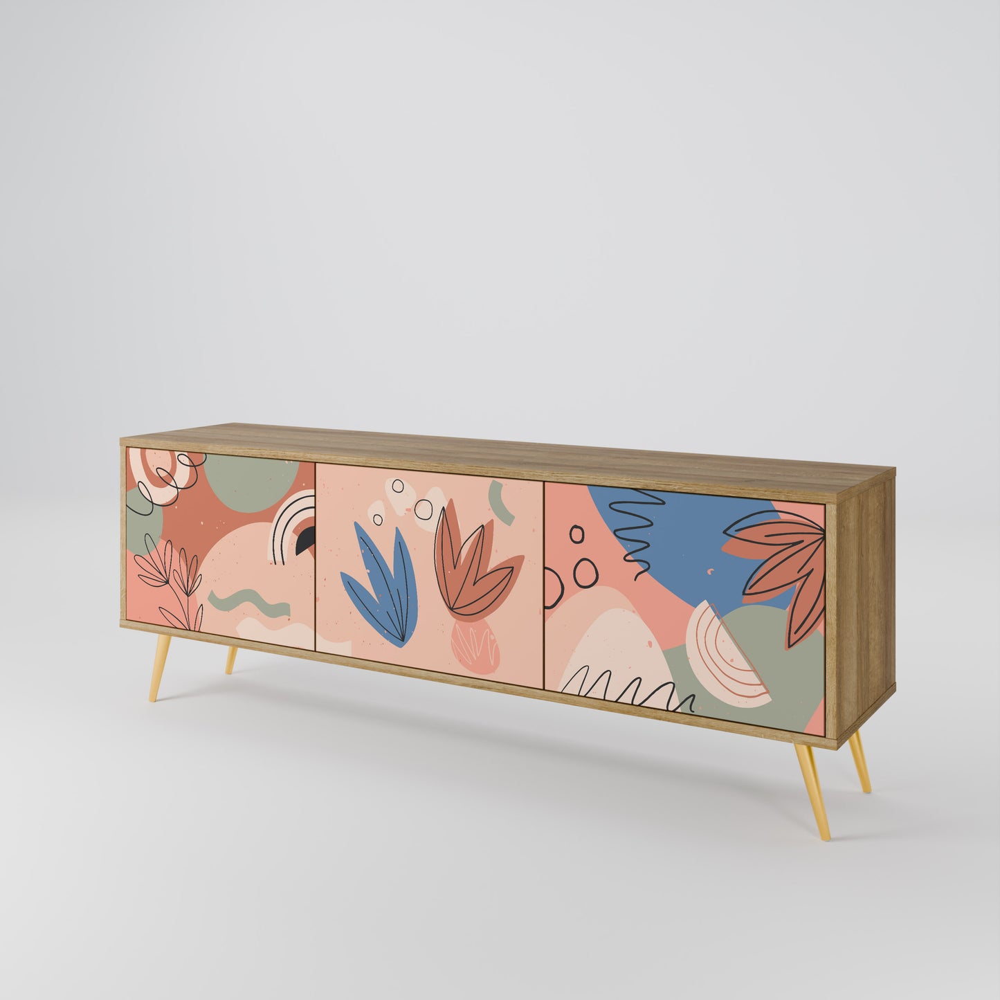 Mobile TV PASTEL DESTINY a 3 ante in effetto rovere