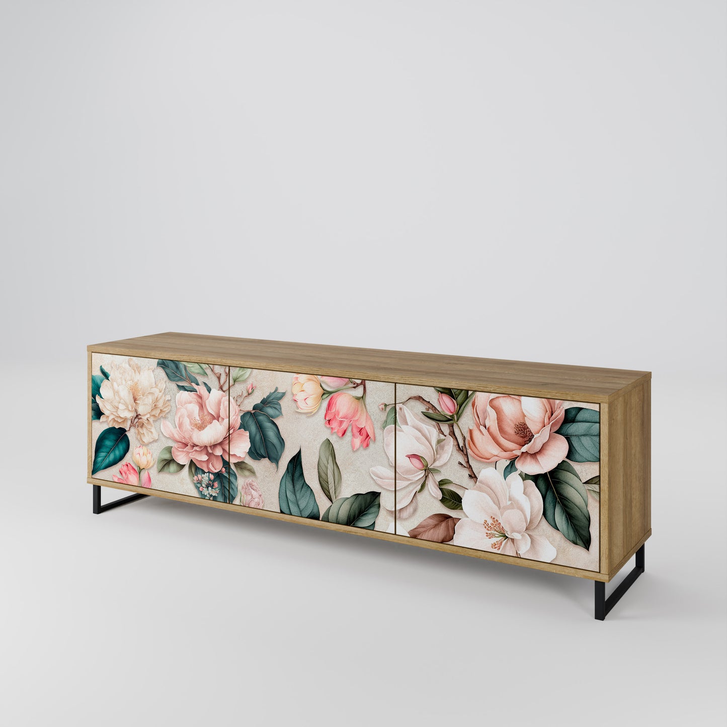 Mobile TV FLORAL GRACE a 3 ante effetto rovere