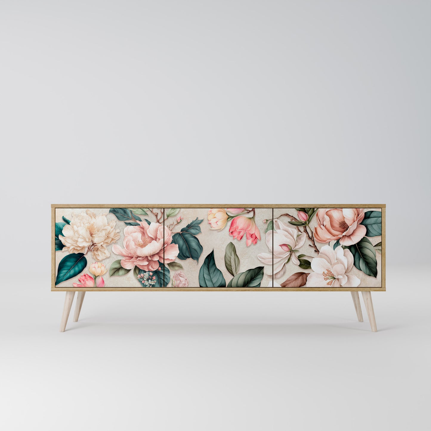 Mobile TV FLORAL GRACE a 3 ante effetto rovere