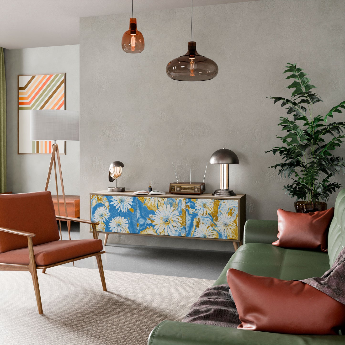 Mobile TV DAISY LUXE a 3 ante effetto rovere