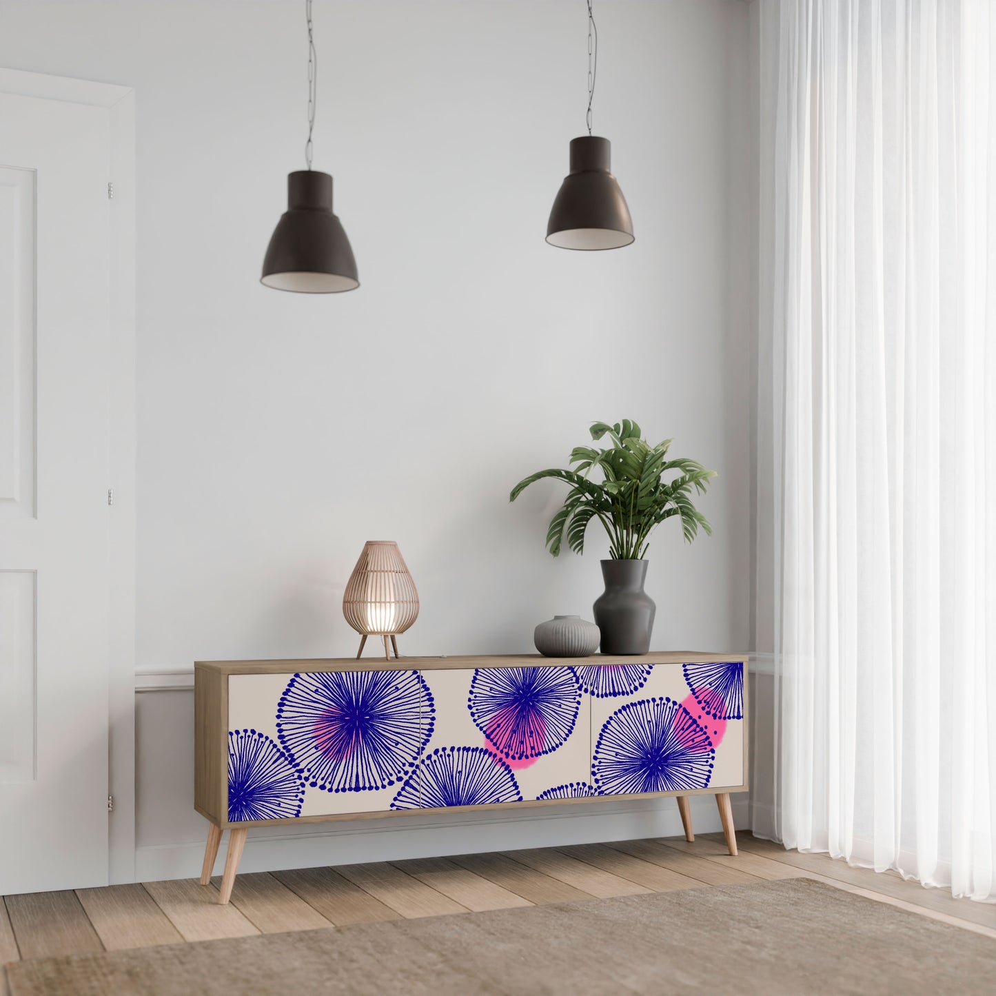 Mobile TV MAGIC NATURE a 3 ante in effetto rovere