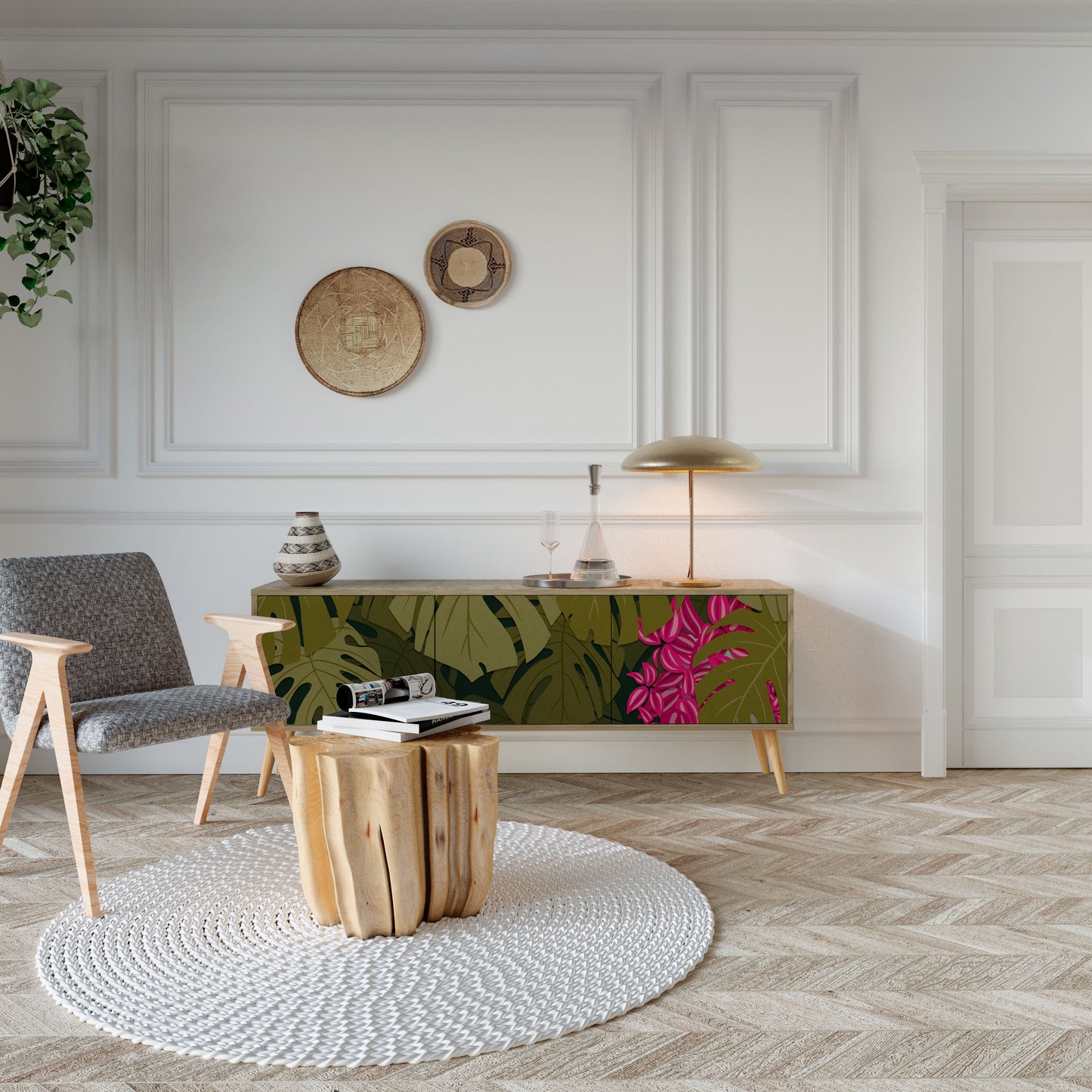 Mobile TV TROPICAL BEAUTY a 3 ante in effetto rovere
