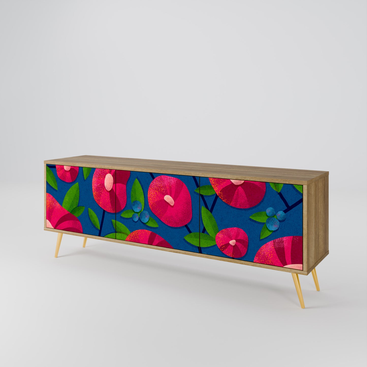 SPRING THOUGHTS Mobile TV a 3 ante in effetto rovere