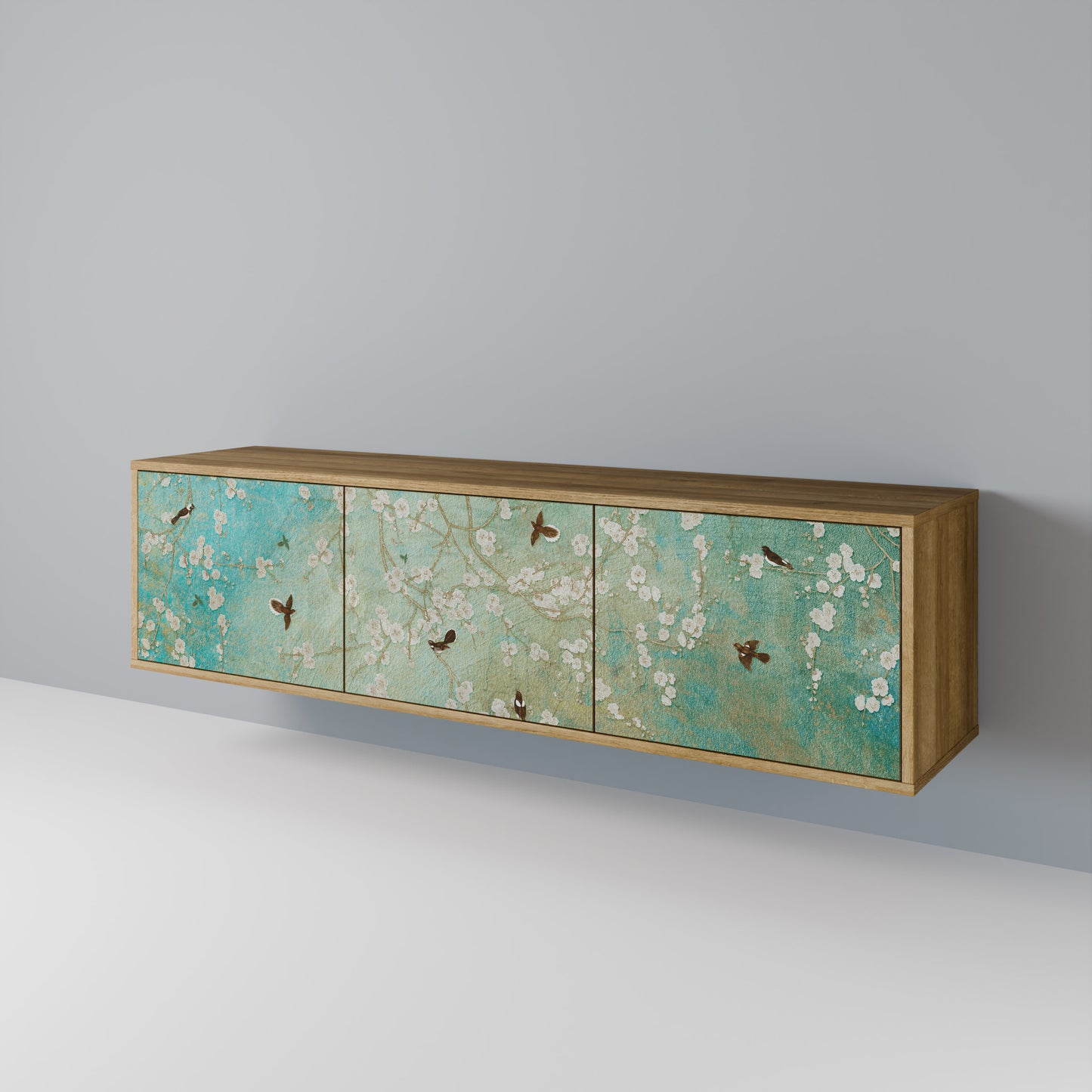Mobile TV BLOOMING CHARM a 3 ante in effetto rovere
