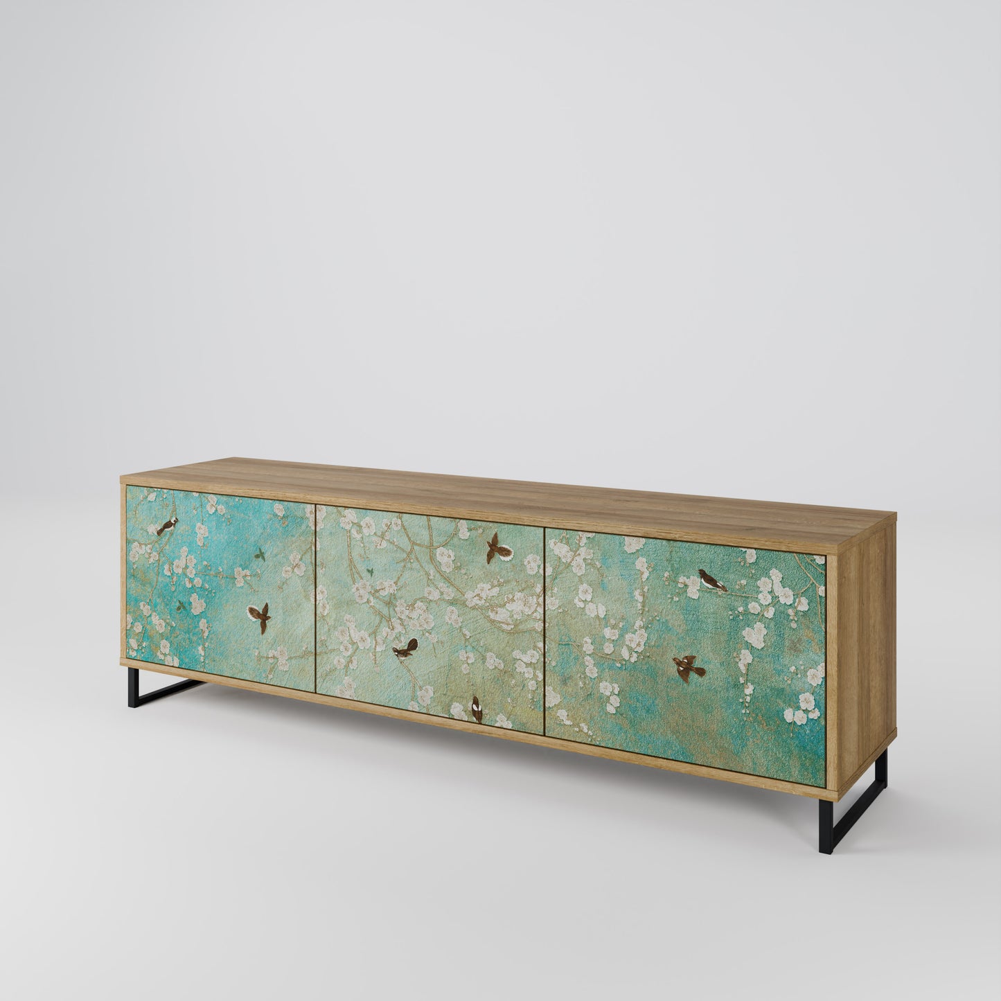Mobile TV BLOOMING CHARM a 3 ante in effetto rovere