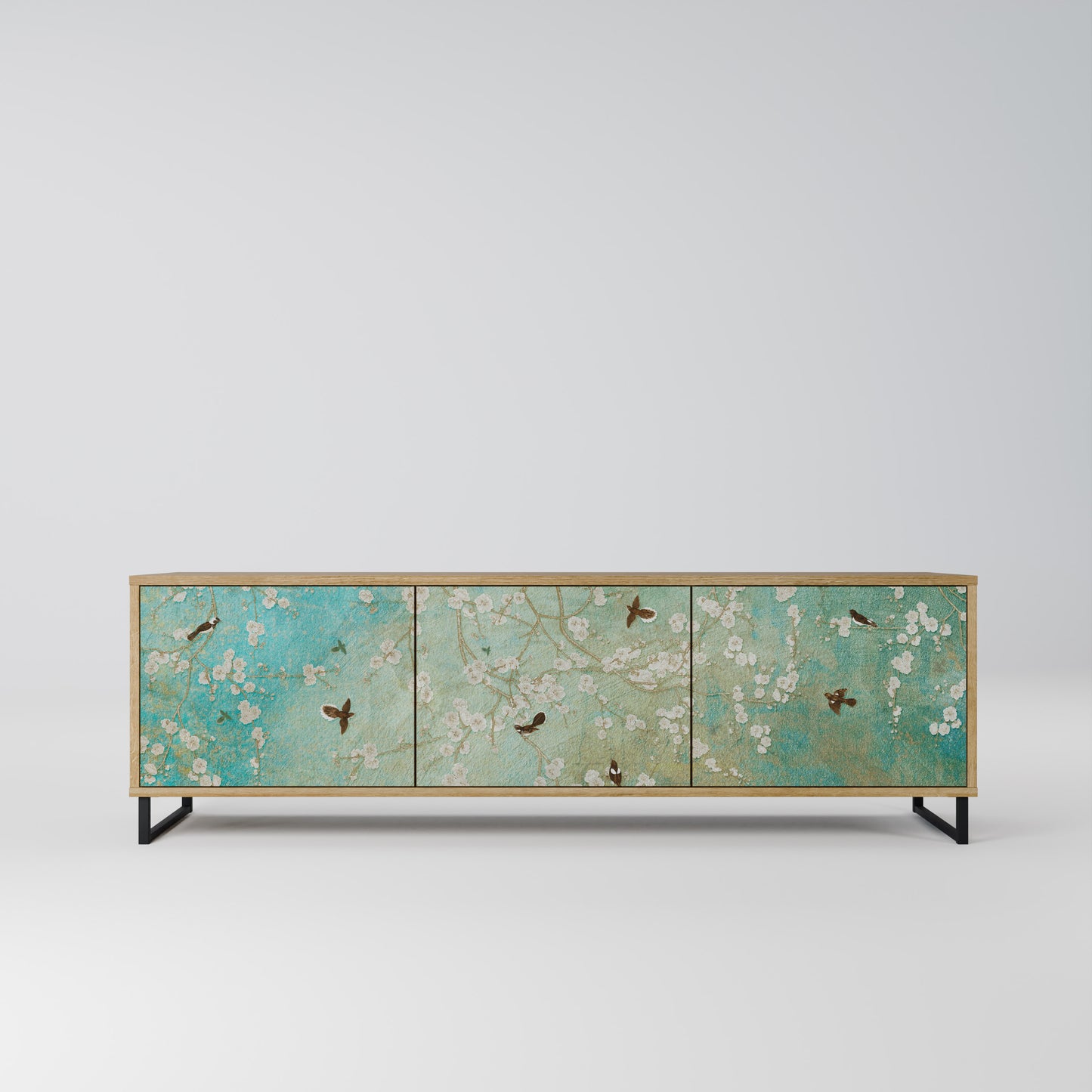 Mobile TV BLOOMING CHARM a 3 ante in effetto rovere