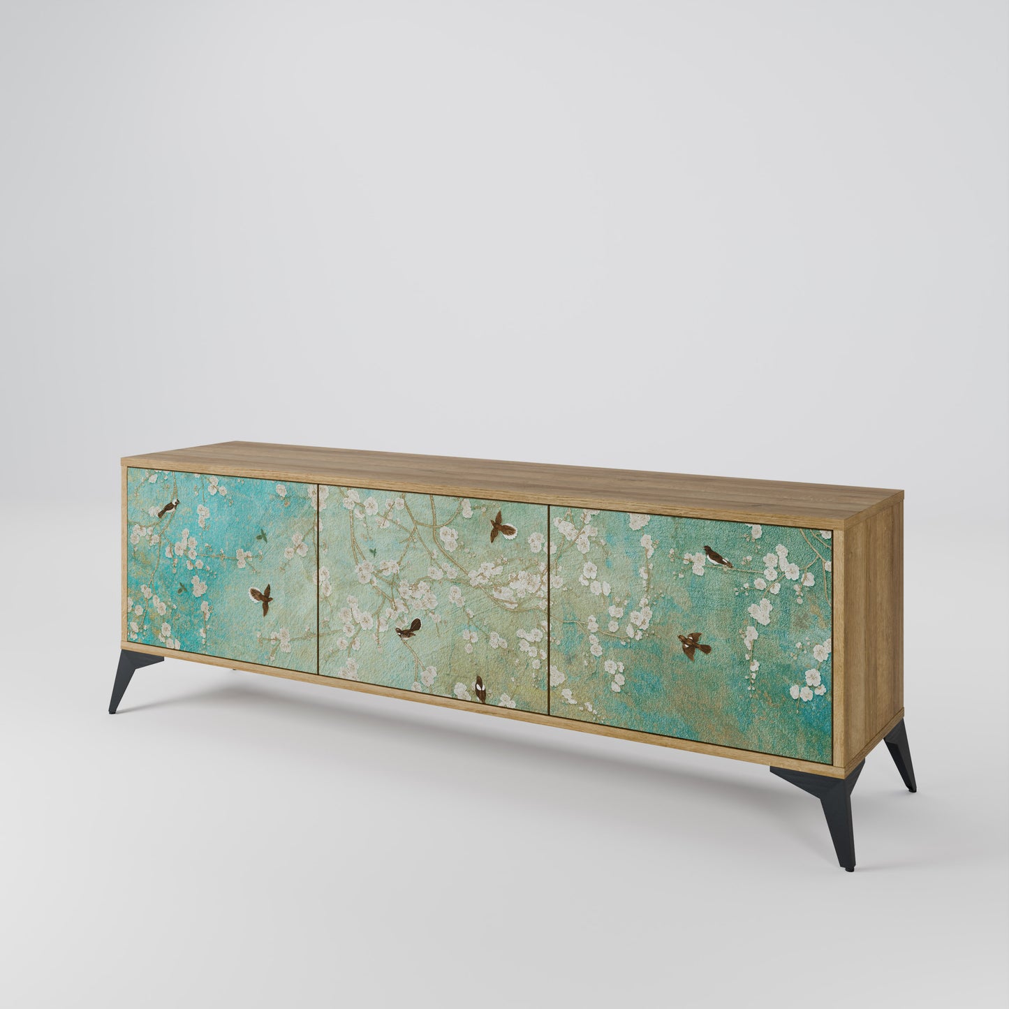 Mobile TV BLOOMING CHARM a 3 ante in effetto rovere