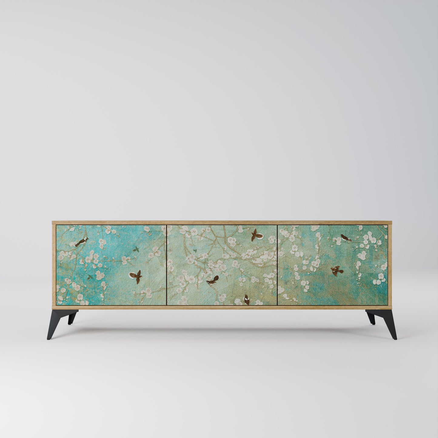 Mobile TV BLOOMING CHARM a 3 ante in effetto rovere