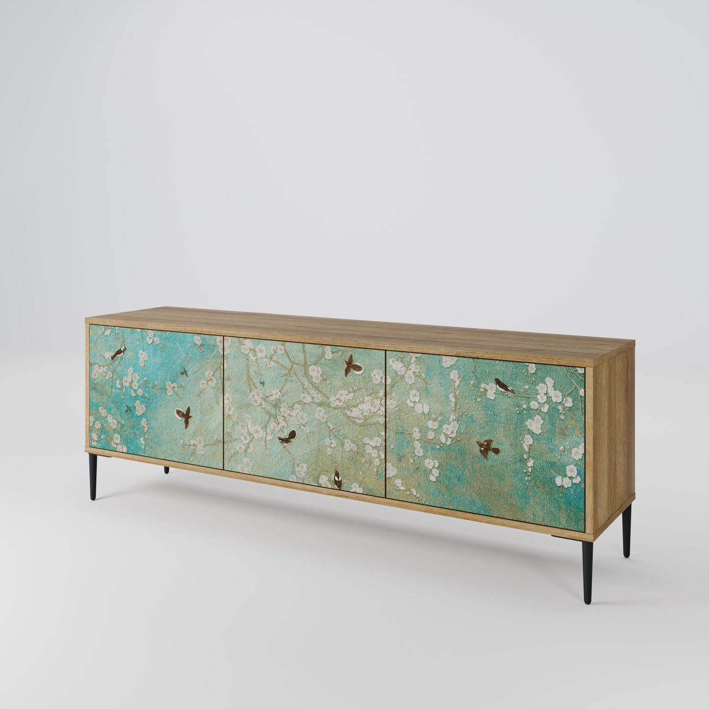 Mobile TV BLOOMING CHARM a 3 ante in effetto rovere