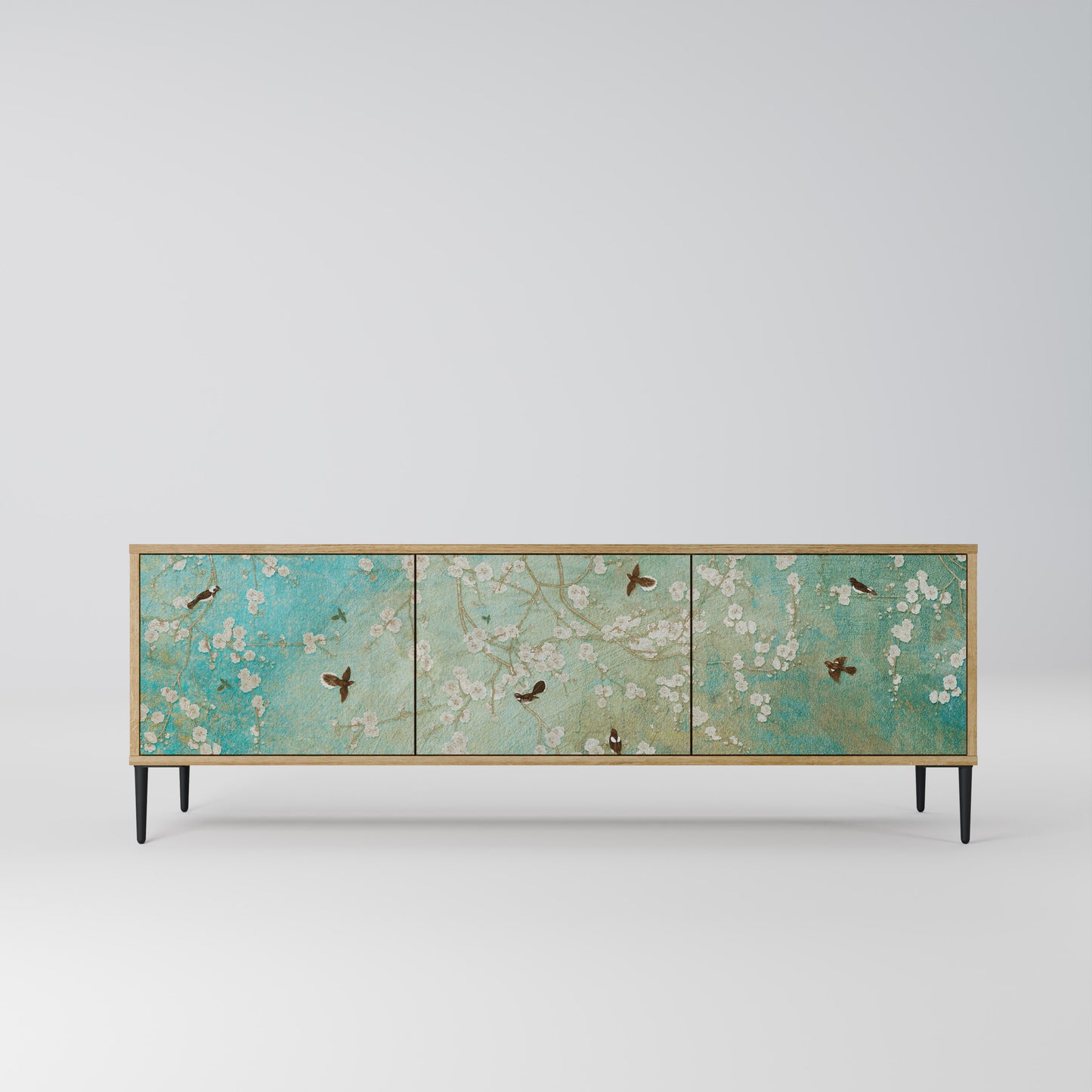 Mobile TV BLOOMING CHARM a 3 ante in effetto rovere