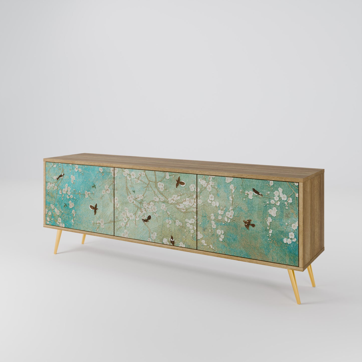 Mobile TV BLOOMING CHARM a 3 ante in effetto rovere