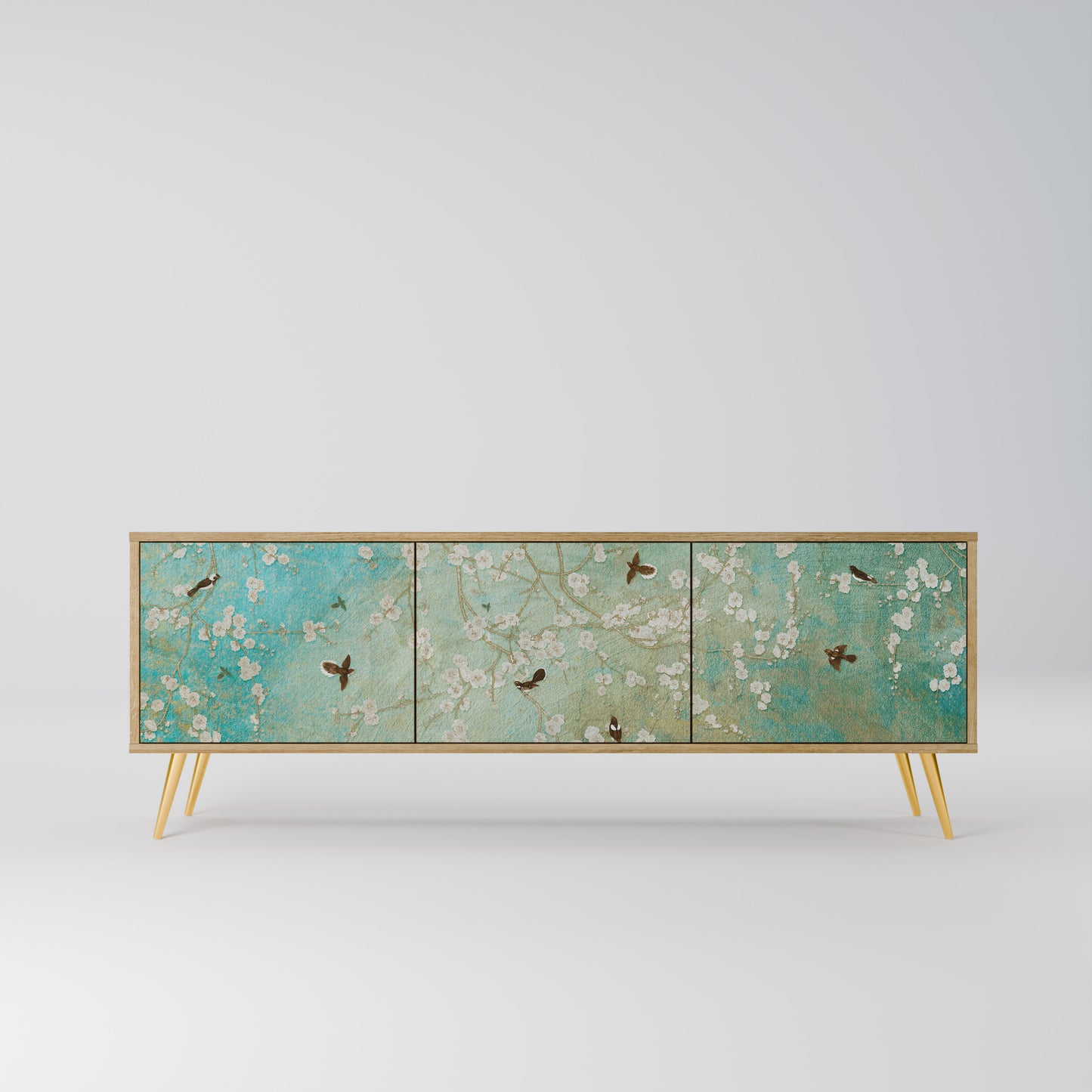 Mobile TV BLOOMING CHARM a 3 ante in effetto rovere