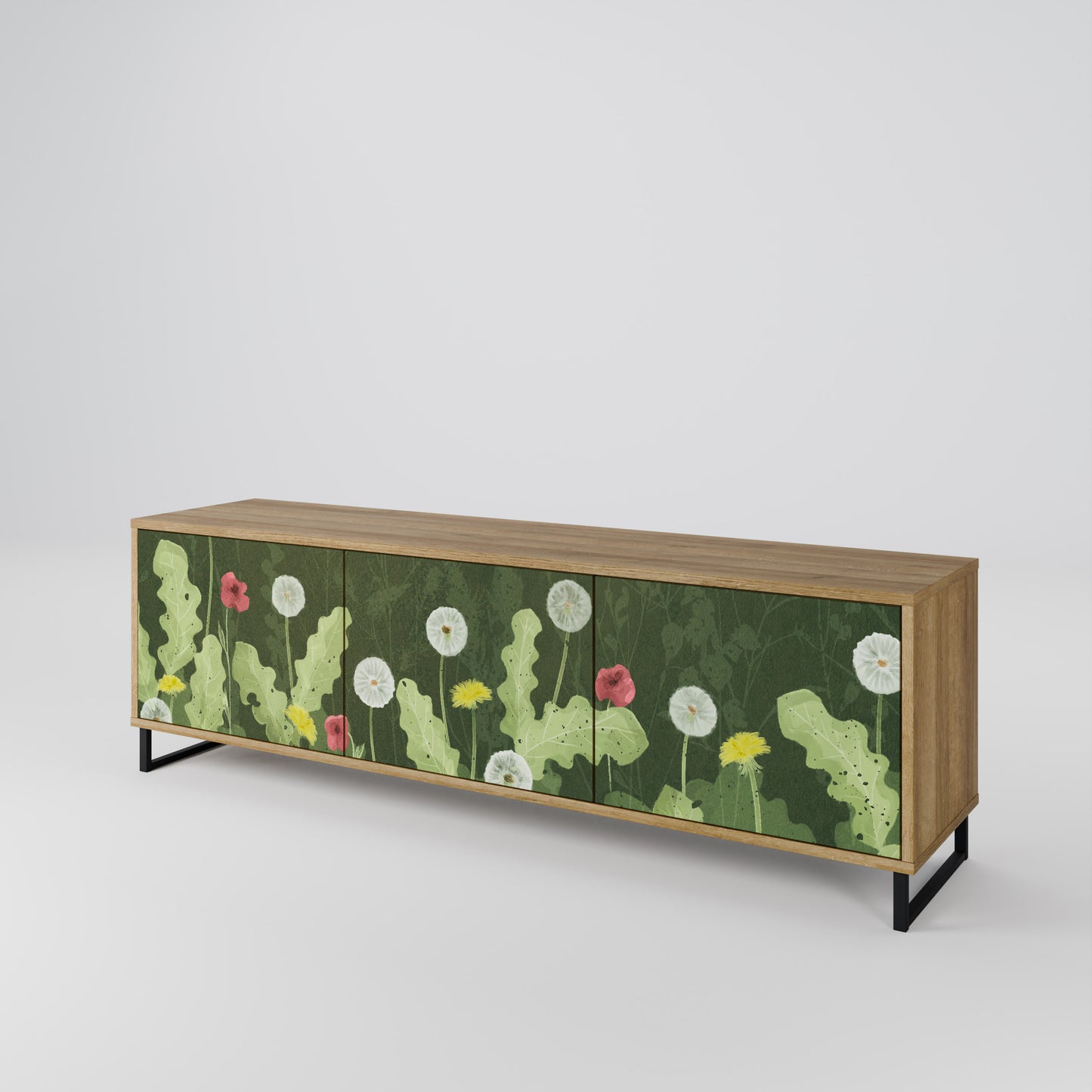 Mobile TV DANDELION AMUSE a 3 ante in effetto rovere