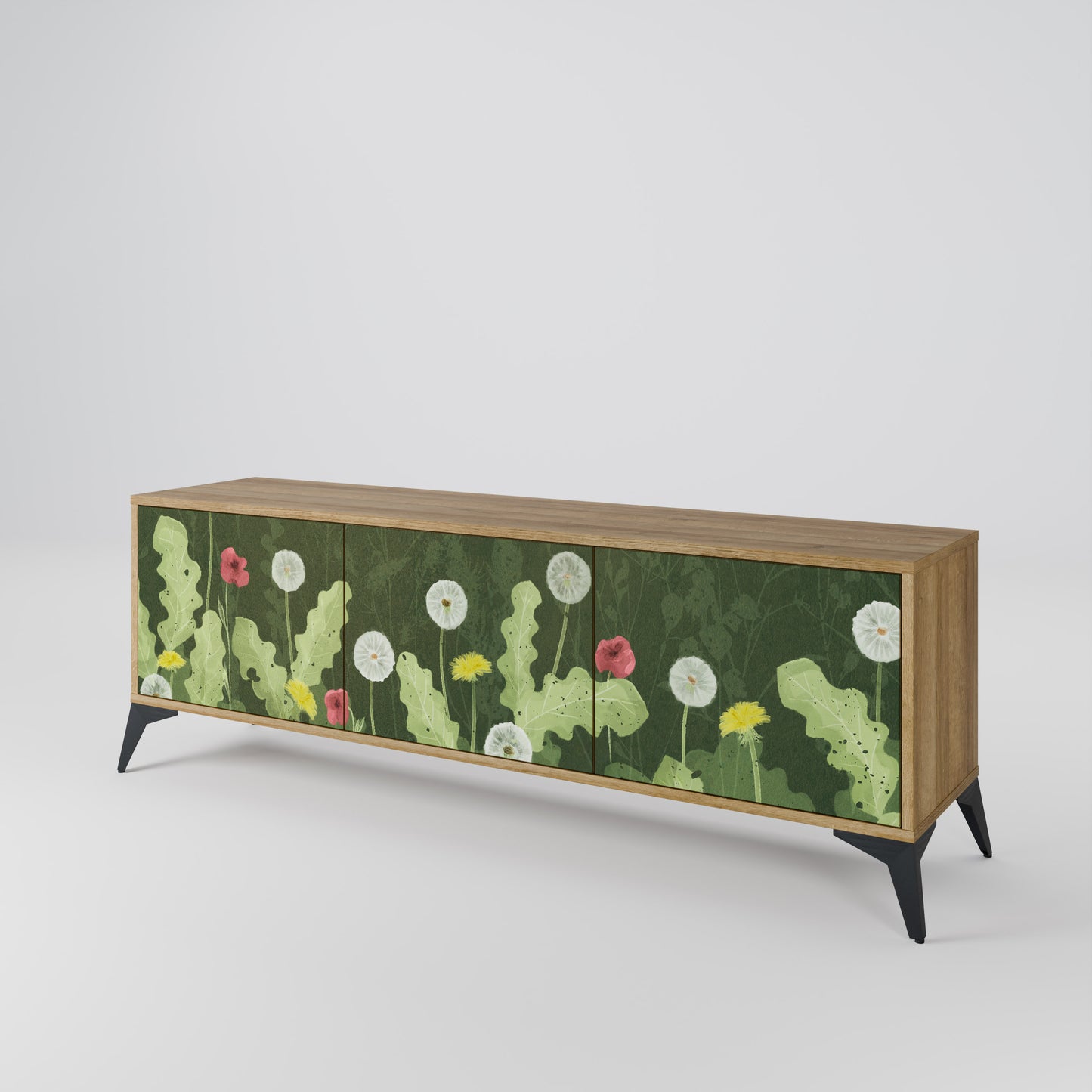 Mobile TV DANDELION AMUSE a 3 ante in effetto rovere