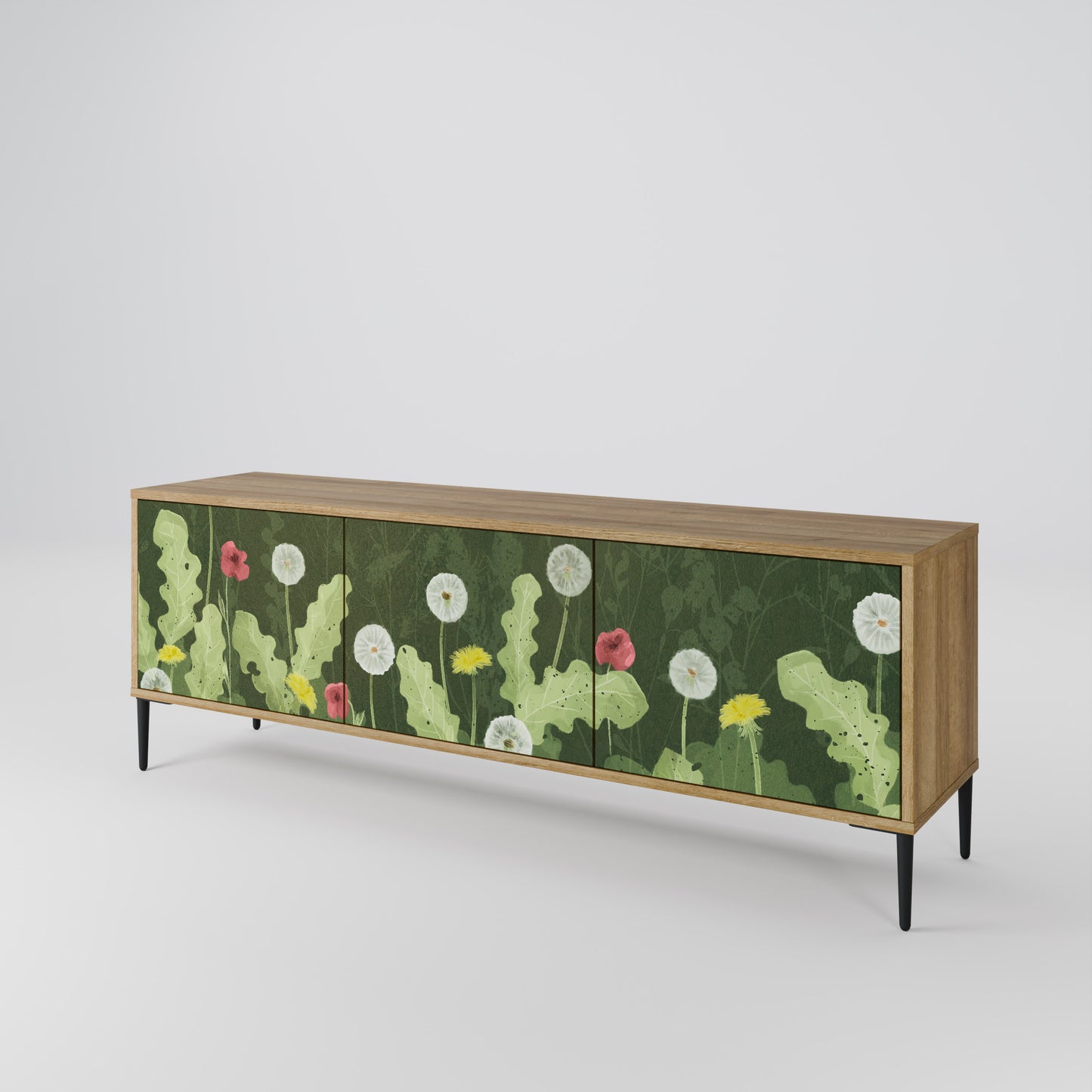 Mobile TV DANDELION AMUSE a 3 ante in effetto rovere