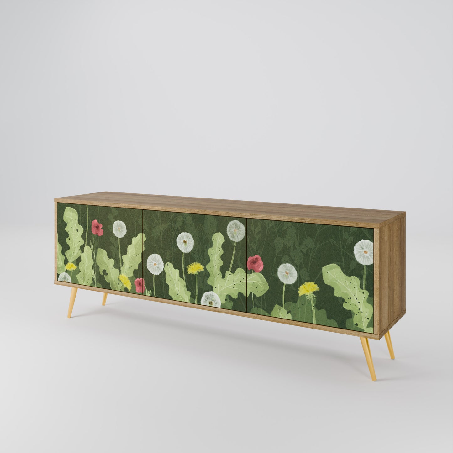 Mobile TV DANDELION AMUSE a 3 ante in effetto rovere