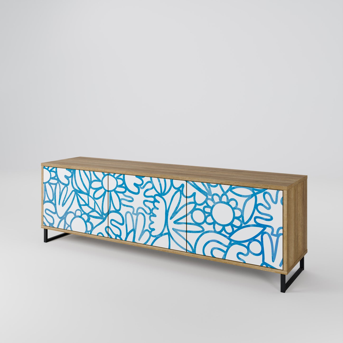 Mobile TV BLOOMY MORNING a 3 ante in effetto rovere