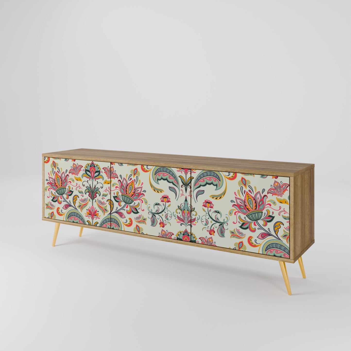 Mobile TV ORGANIC FOLKLORE a 3 ante in effetto rovere