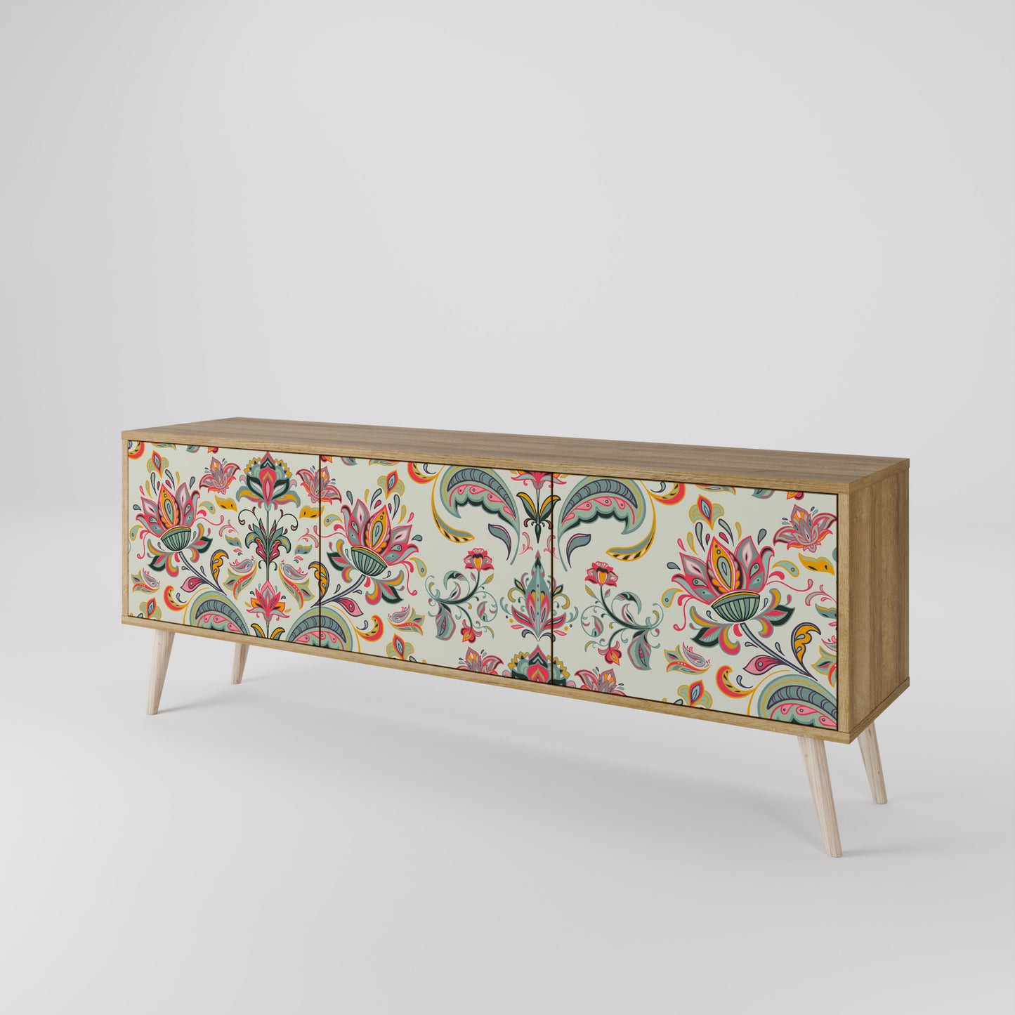 Mobile TV ORGANIC FOLKLORE a 3 ante in effetto rovere