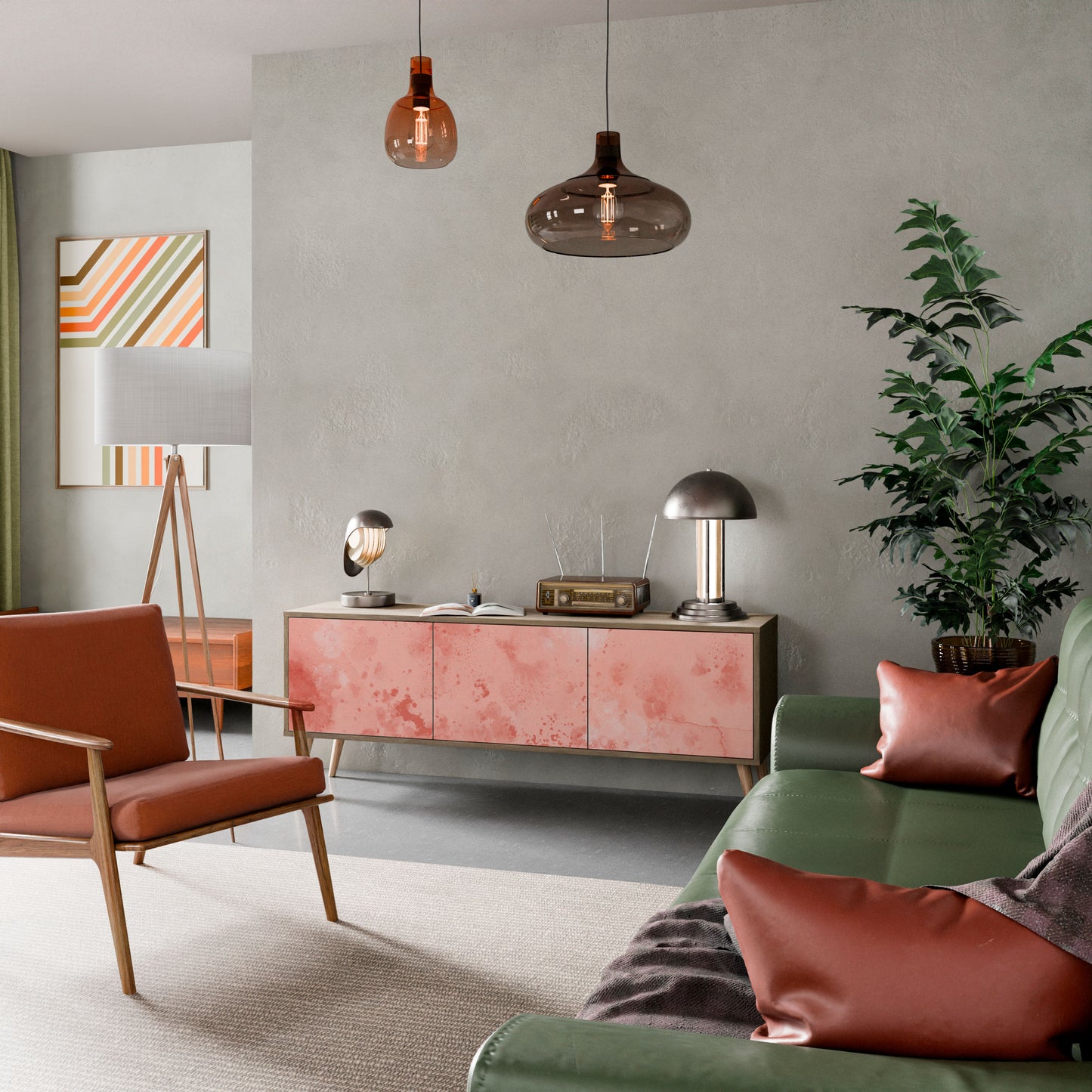 CRANE DANCE Mobile TV a 3 Ante in Effetto Rovere