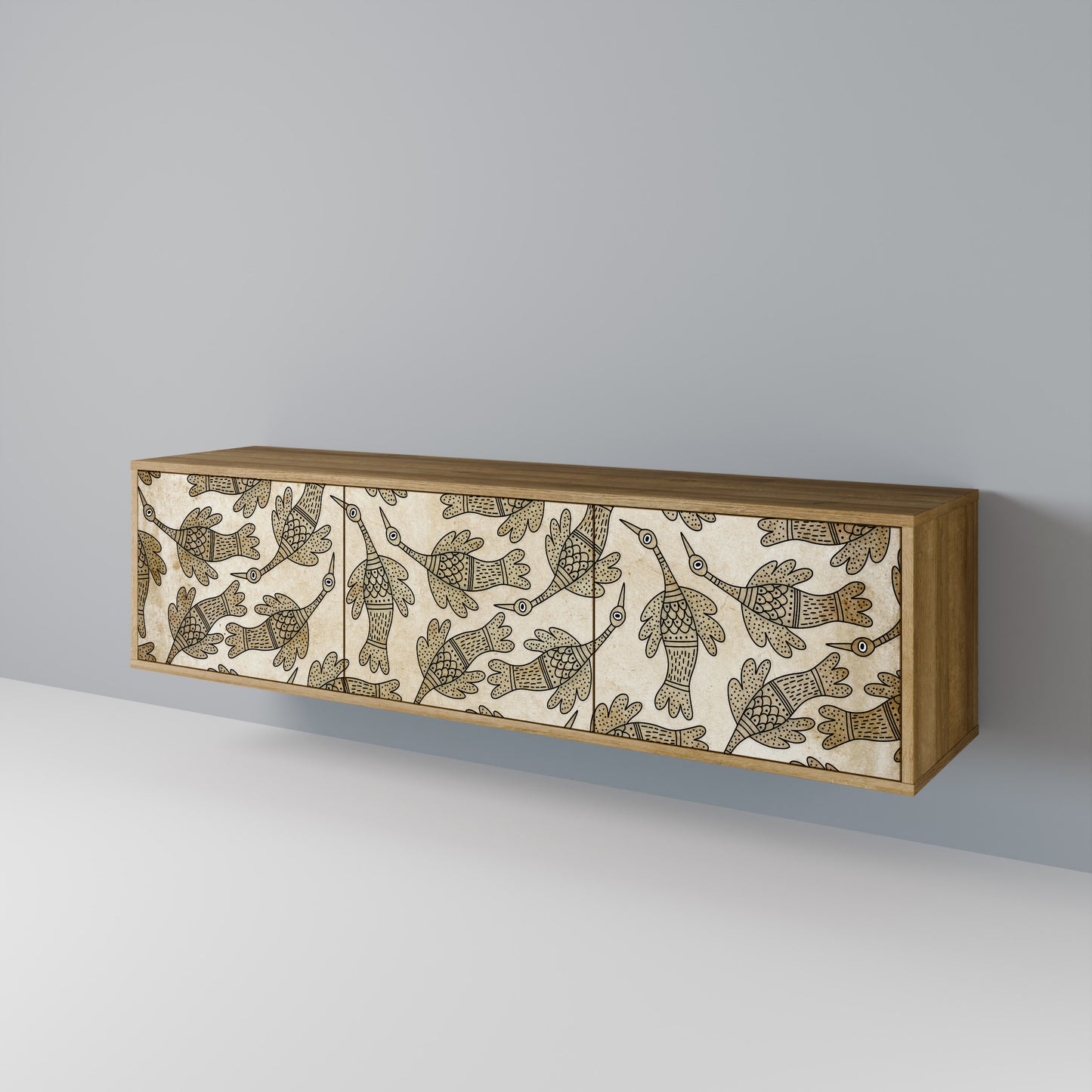 Mobile TV ALMONDINE SONGBIRD a 3 ante in effetto rovere